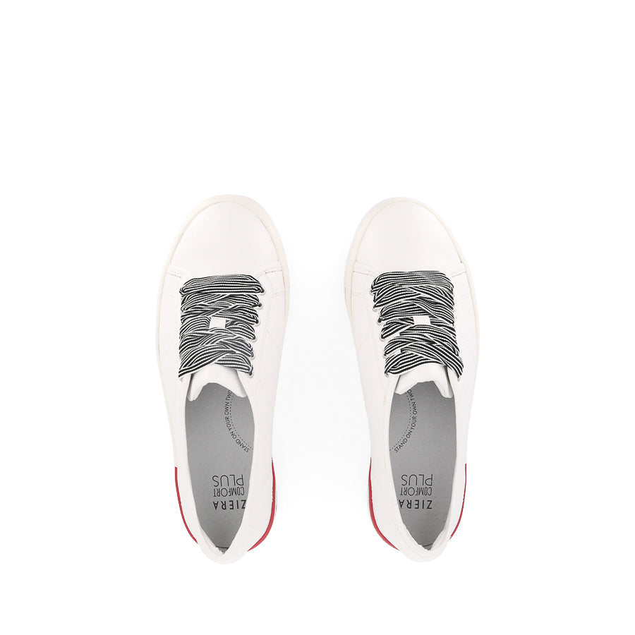 ASHLEEN W White Leather Women's Shoes - Stylish & Comfortable for Casual Wear, Office & Party Occasions