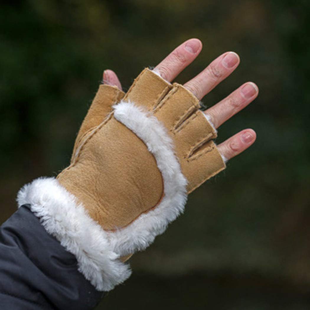 Engel Sheepskin Finger Tip Gloves - Soft & Warm Winter Gloves for Men & Women - Perfect for Driving, Typing, and Outdoor Activities