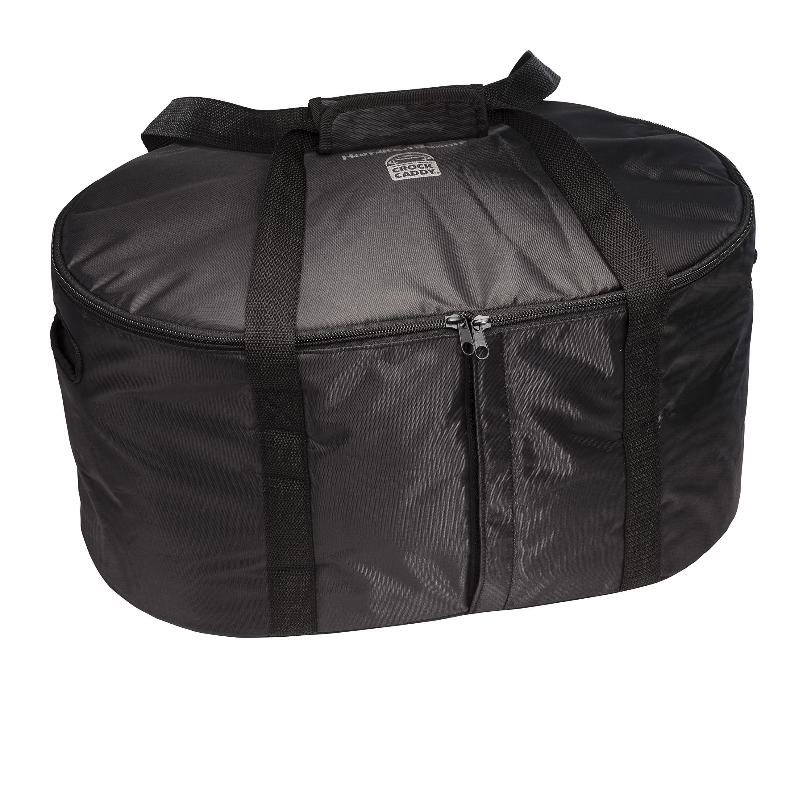 Hamilton Beach Portable Slow Cooker Travel Bag - Insulated Carrier Case for 4-8 Quart Crock Pots, Universal Fit with Internal Mesh Net to Secure Pot, Black (33002) - Perfect for Road Trips, Picnics & Potlucks