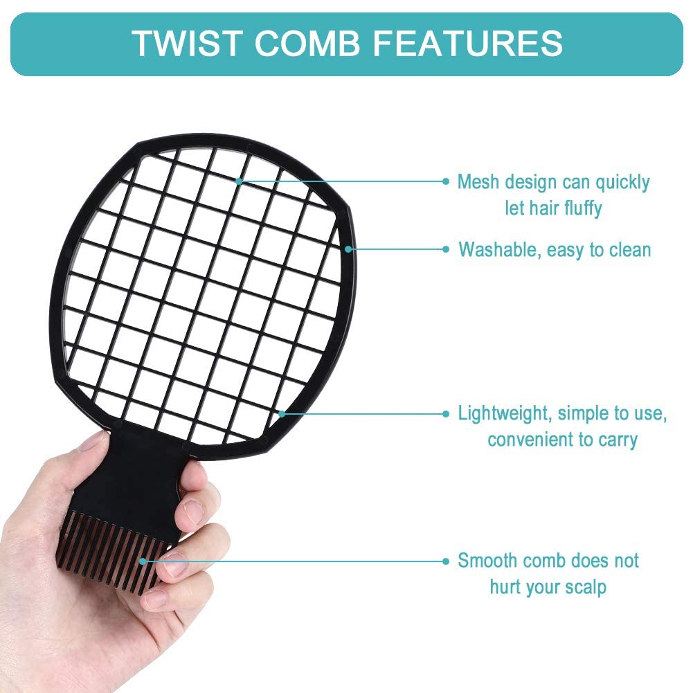 Professional Afro Hair Comb Set - Includes Wide Tooth Comb & Hair Pick for Natural Hair, Dreadlocks & Weaves | Perfect for Home Salon, DIY Styling & Hair Care