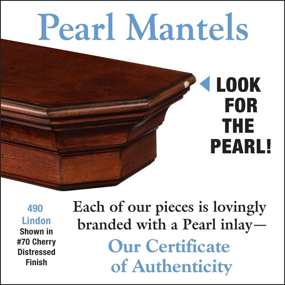 Lindon Wood Mantel Shelf by Pearl Mantels - Rustic Fireplace Mantel for Living Room, Bedroom & Home Decor