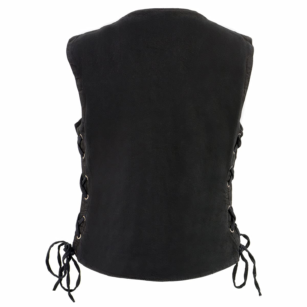Milwaukee Leather Women's Premium Denim Motorcycle Vest for Riding - MDL Large Size | Comfortable & Stylish Biker Jacket for Harley, Cruiser & Touring Bikes
