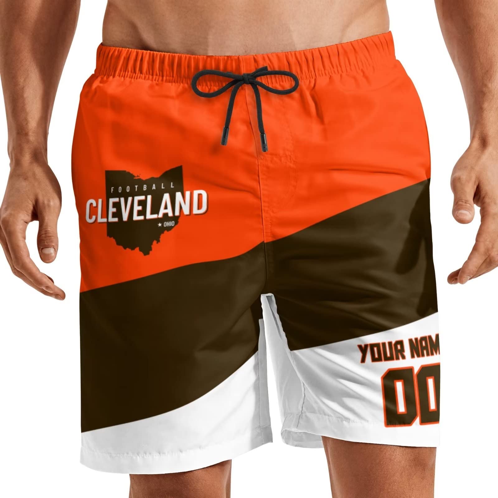 Custom Beach & Football Shorts for Men & Youth - Quick Dry Sports Fan Gifts with Personalized Name & Number - Perfect for Beach Outings, Soccer Games & Summer Activities