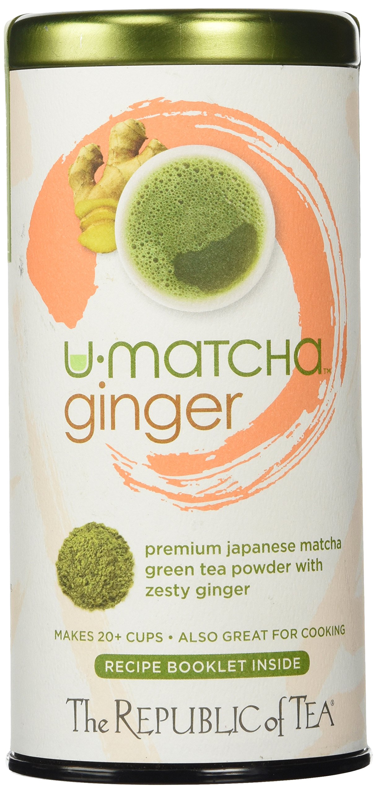 Organic U-Matcha Ginger Tea Powder by The Republic of Tea - 1.5oz (20+ Servings) | Antioxidant-Rich Japanese Green Tea for Energy Boost & Relaxation | Perfect for Morning Rituals, Afternoon Pick-Me-Ups & Wellness Lifestyles