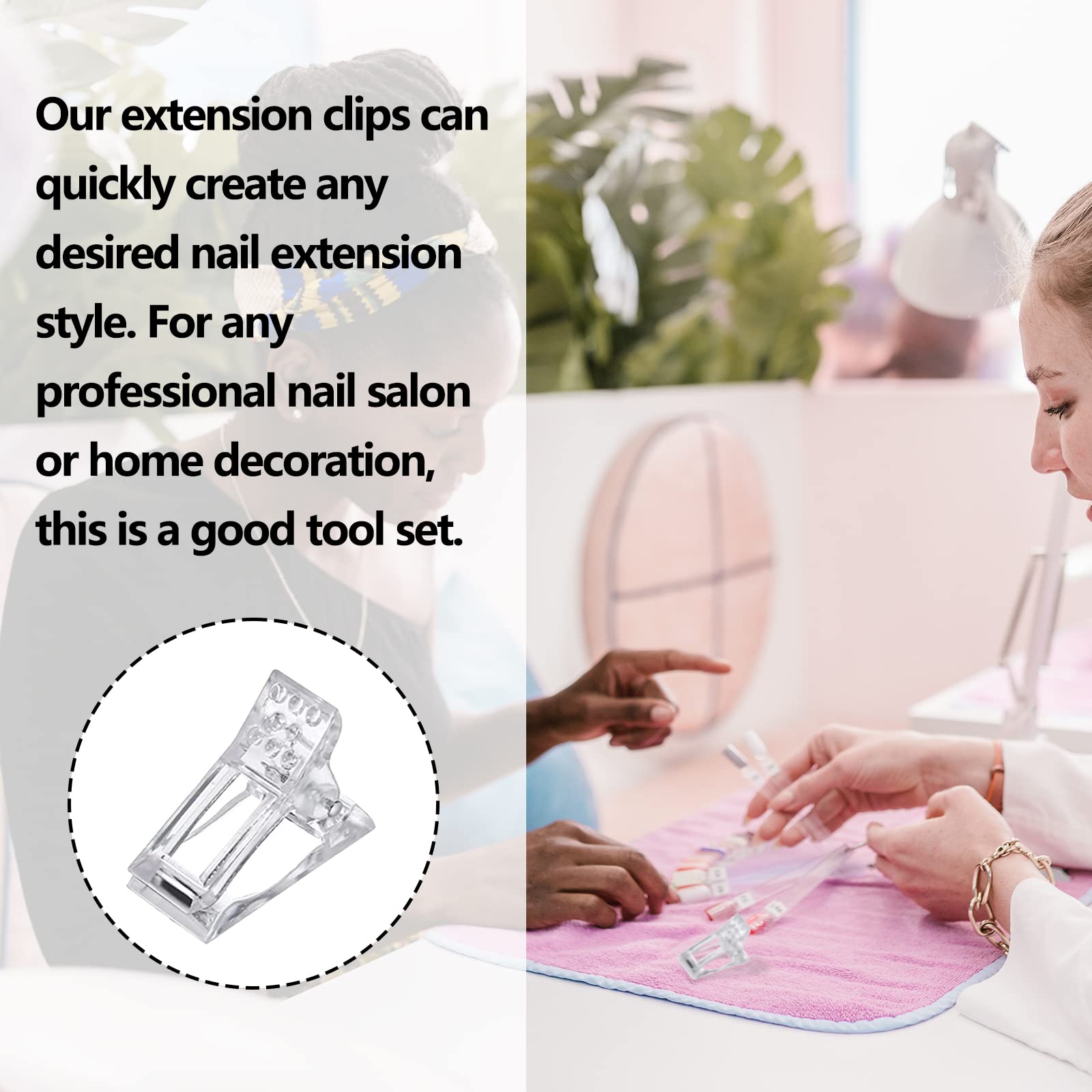 ZoeTekway 5-Piece Clear Poly Gel Nail Extension Kit - Professional DIY Nail Art Supplies for Salon & Home Manicure