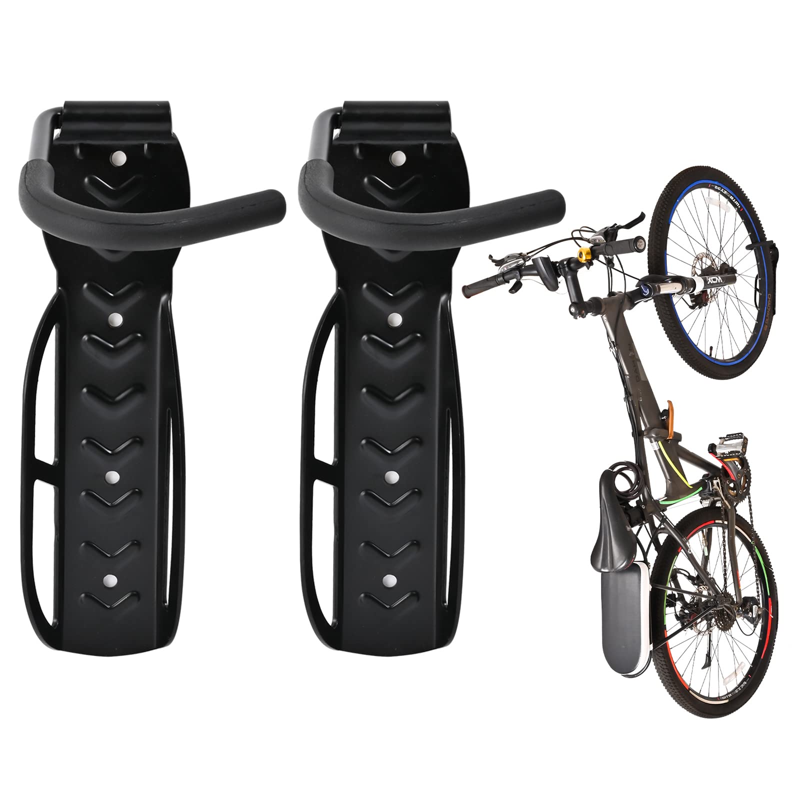 Heavy Duty Bike Wall Mount Hook - Holds 66lb, for Indoor & Shed Storage