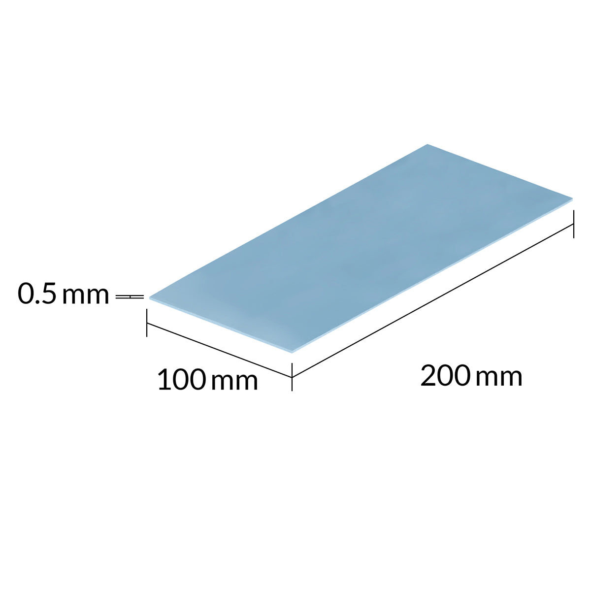 Arctic TP 3 Premium Performance Thermal Pad 200x100mm (7.87x3.94in), 0.5mm Thickness - 2 Pack - High Thermal Conductivity for CPU/GPU Cooling, Laptop & PC Heat Dissipation