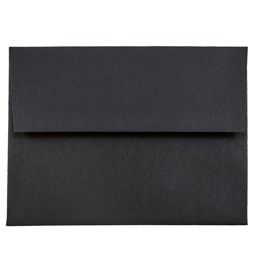 Premium A2 Invitation Envelopes 4 3/8 x 5 3/4 - Black Linen Texture - Bulk Pack of 500 - Perfect for Wedding Invitations, Business Cards & Greeting Cards