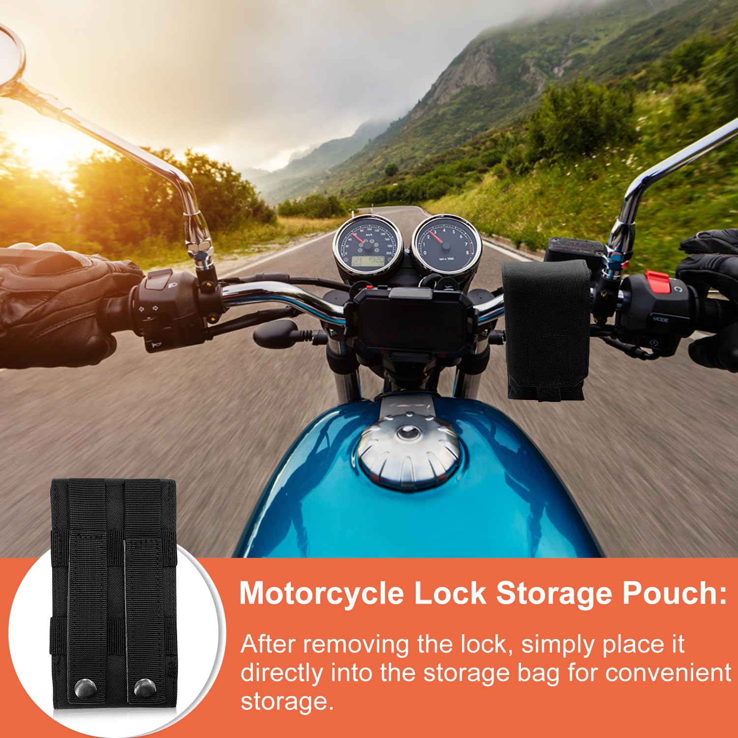 Heavy Duty Motorcycle Helmet Lock - Anti Theft for Scooter & Handlebar - Perfect for Outdoor Riding Security