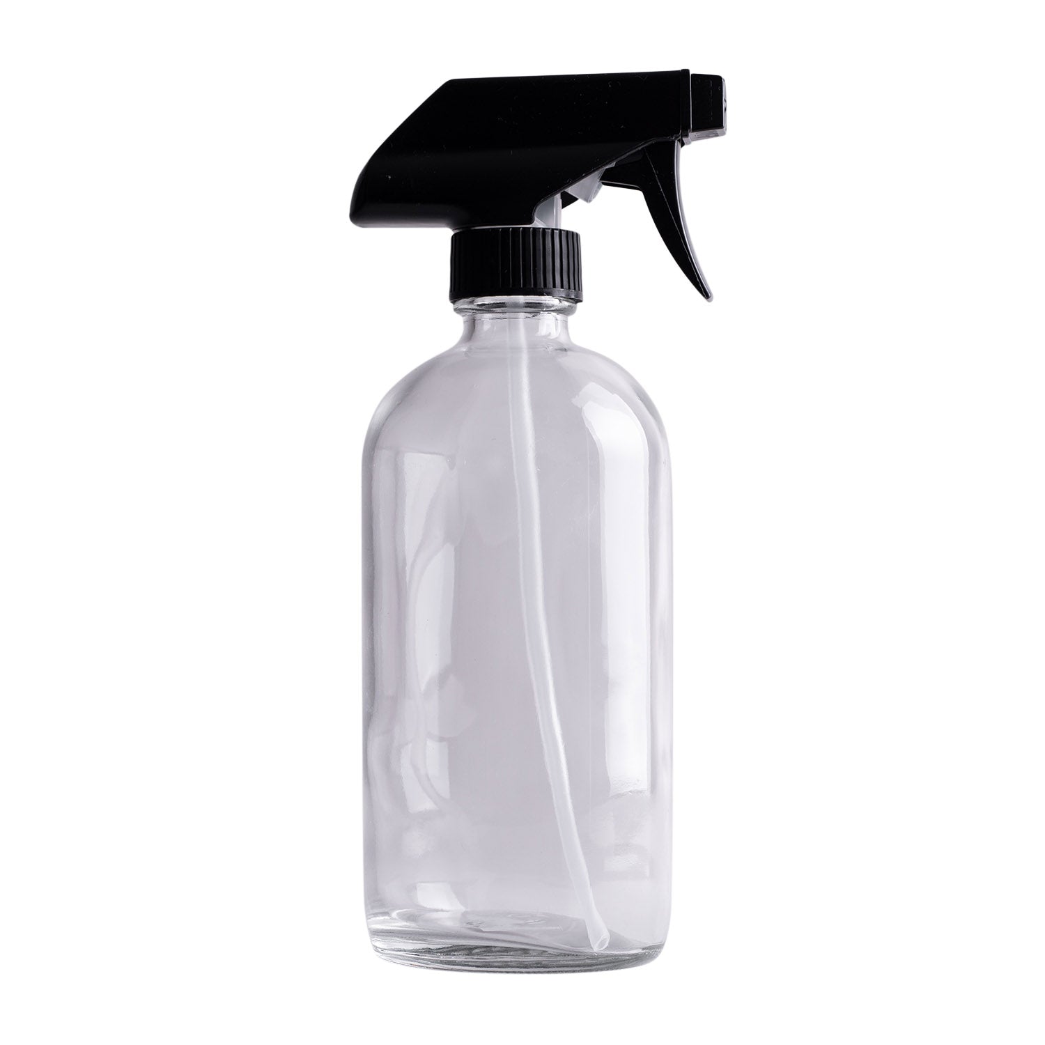 Clear Glass Bottle with Utility Trigger Spray - Refillable and Reusable for Cleaning, Gardening, and DIY Projects - Perfect for Home, Office, and Workshop Use