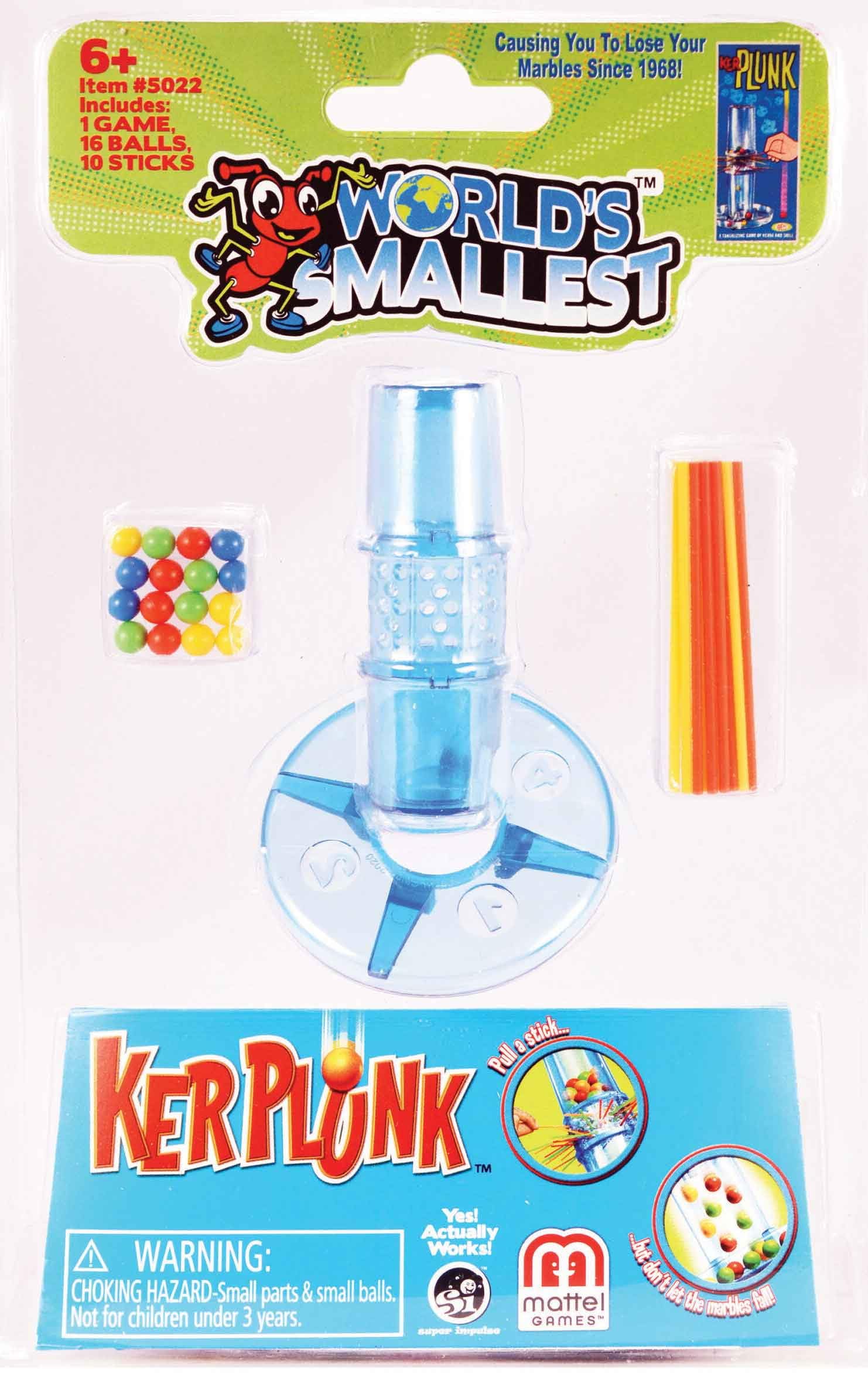 World's Smallest Kerplunk Game - Miniature Classic Board Game for Kids & Adults - Perfect for Travel, Parties & Family Game Nights