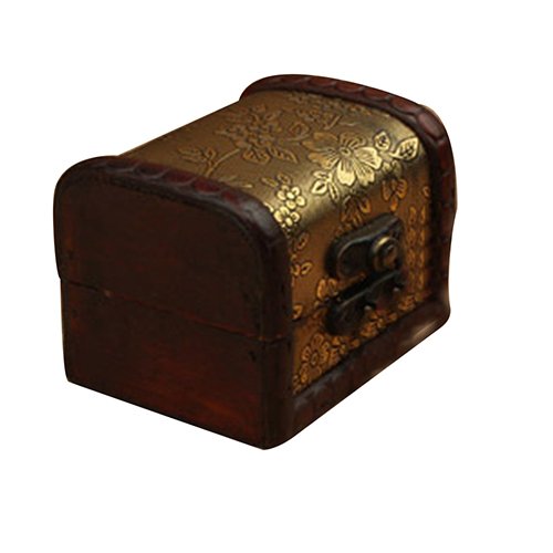Vintage Floral Wooden Jewelry Box Organizer - Handcrafted Ring Necklace Storage Case with Lock, Perfect for Women's Jewelry Collection & Gift Giving | Home Decor, Wedding, Birthday Present