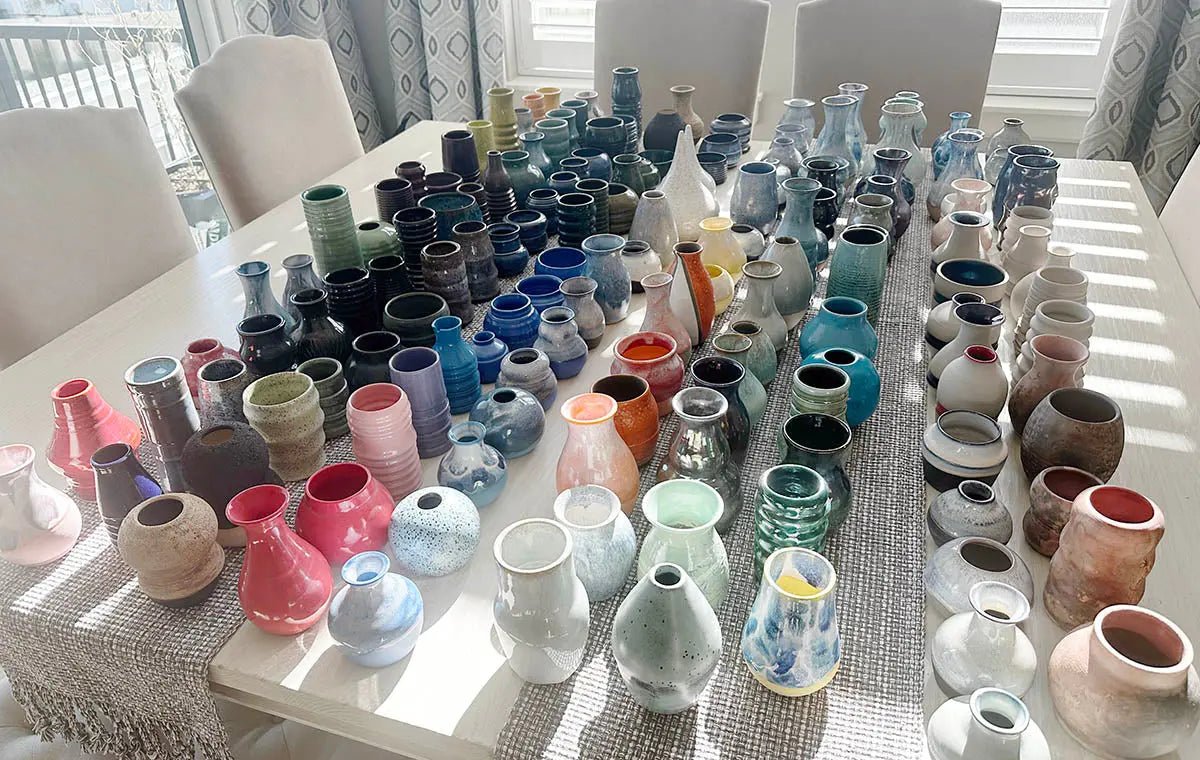 Vintage Hand-Painted Colored Porcelain Pot - Set of 162 (Pot #82) - Antique Home Decor for Living Room, Kitchen & Garden