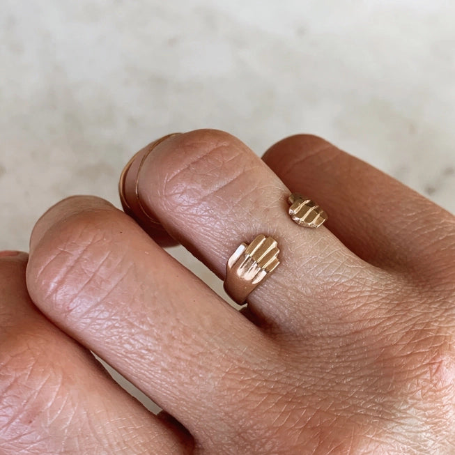 Handmade Mimosa Hug Ring - Dainty Gold or Silver Stackable Ring for Women - Perfect for Everyday Wear, Gifts & Special Occasions