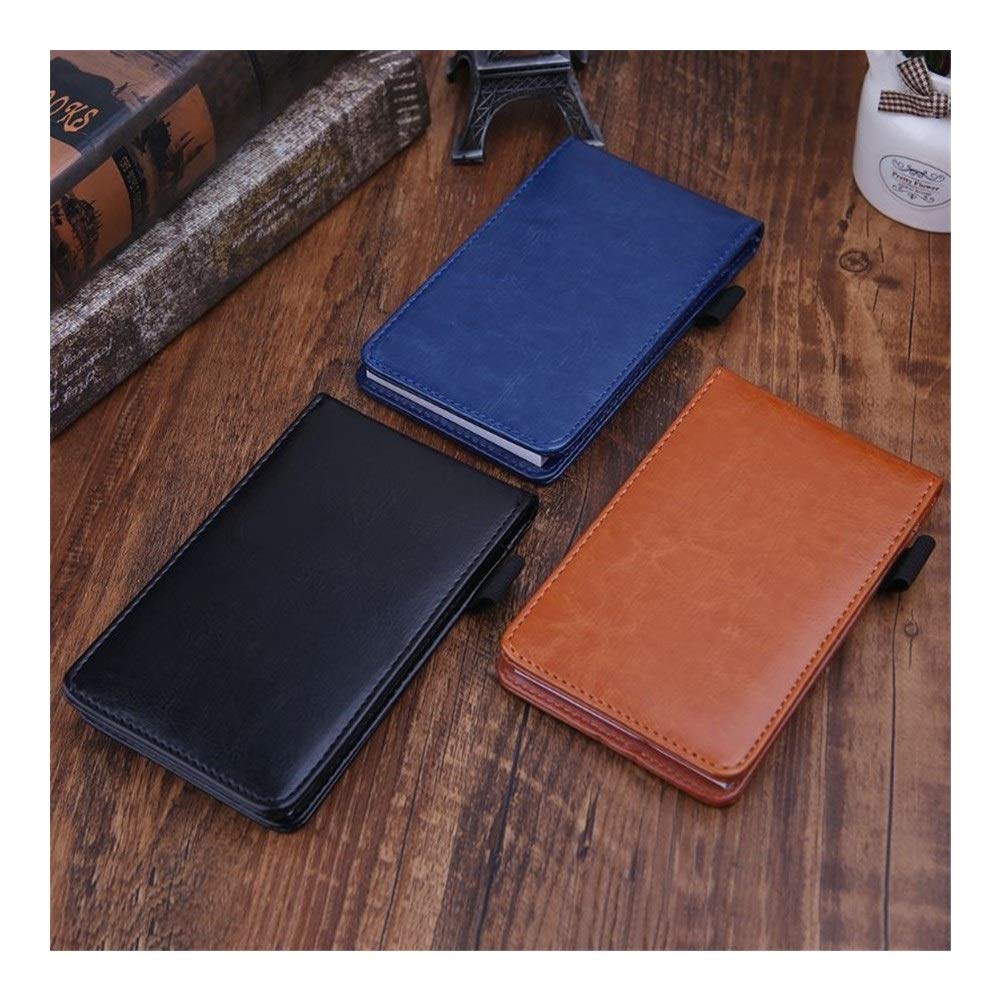 Premium Leather Cover A7 Notebook - Small Pocket Planner for Business, School & Daily Memos | Multifunctional Diary & Notepad | Perfect for Office, College & Personal Organization (Brown)