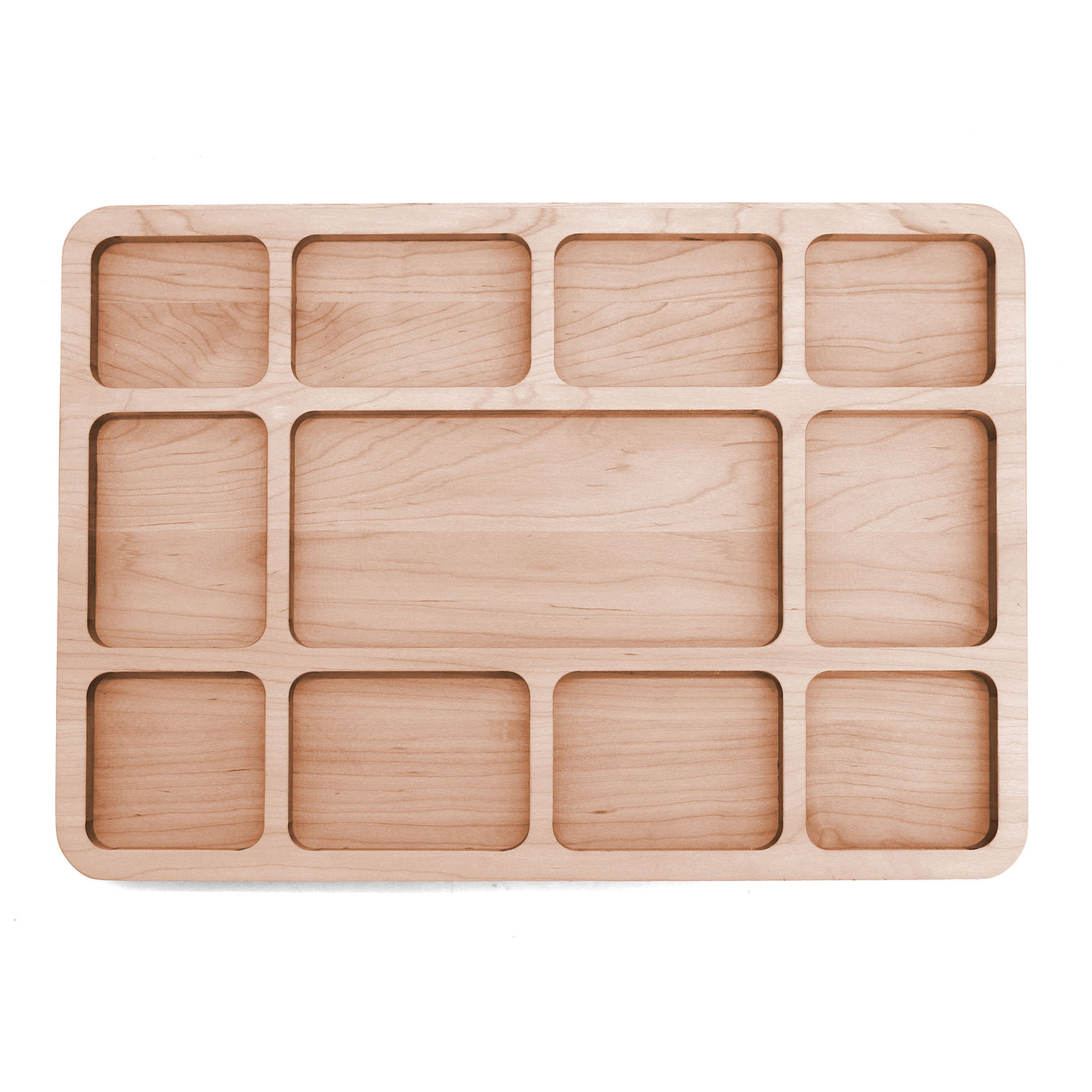Ash Divided Serving Board - Elegant Wooden Charcuterie Tray for Cheese, Fruits & Appetizers | Perfect for Entertaining, Parties & Home Dining