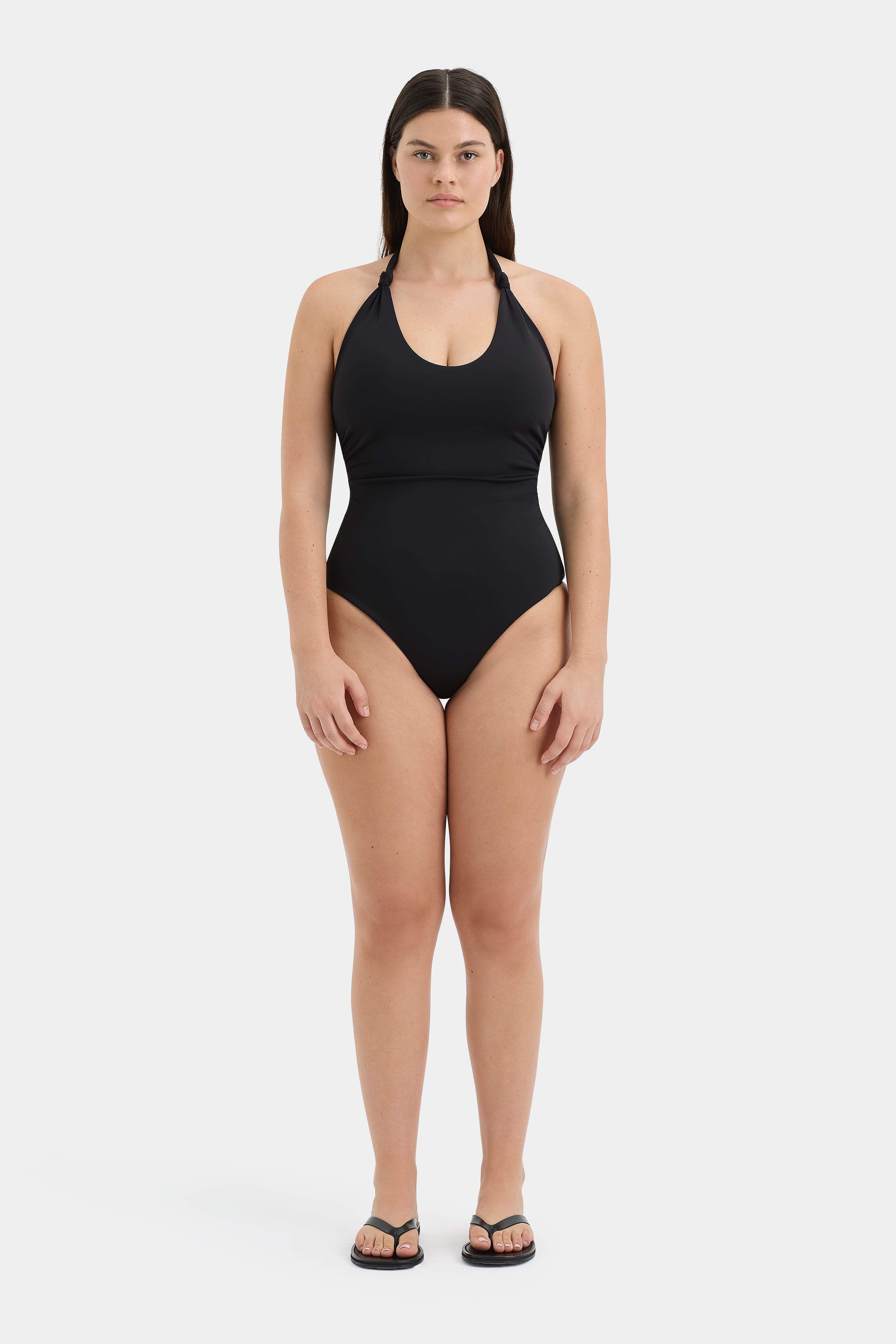 Clarita Knot One Piece Swimsuit - Sexy High Waisted Bikini Bottom & Halter Top for Women - Perfect for Beach, Pool, Vacation & Summer Outfits