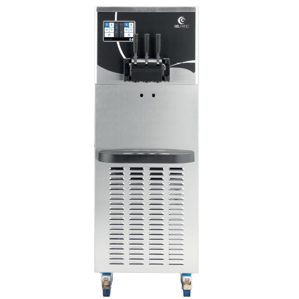 GEL MATIC Soft Serve Ice Cream Machine - Dual Flavor, 72.75 lb/Hour Output - Perfect for Restaurants, Cafes & Ice Cream Shops