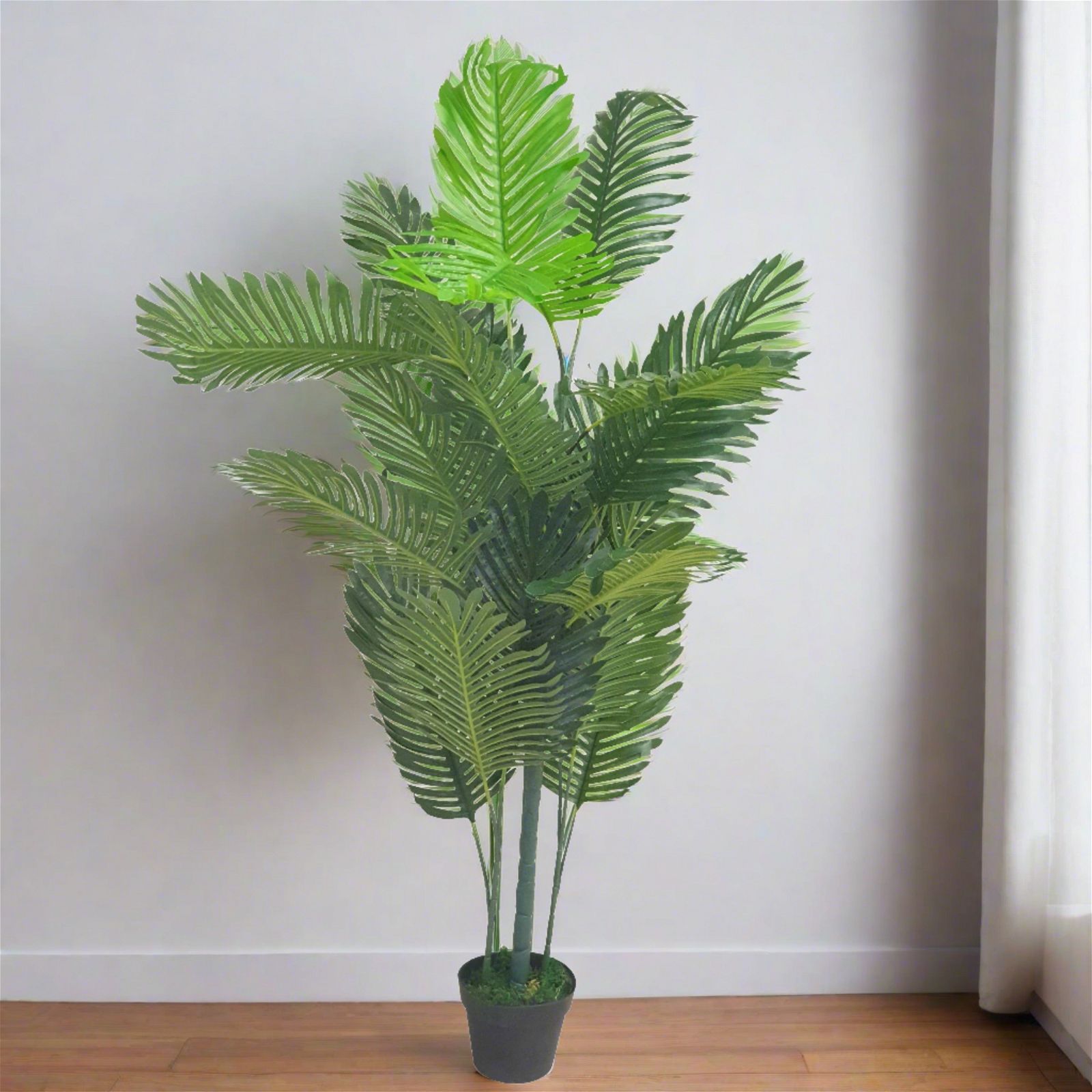 Premium 150cm Artificial Faux Hawaii Palm Tree - Perfect for Indoor Home Decor, Office, and Tropical Themed Parties