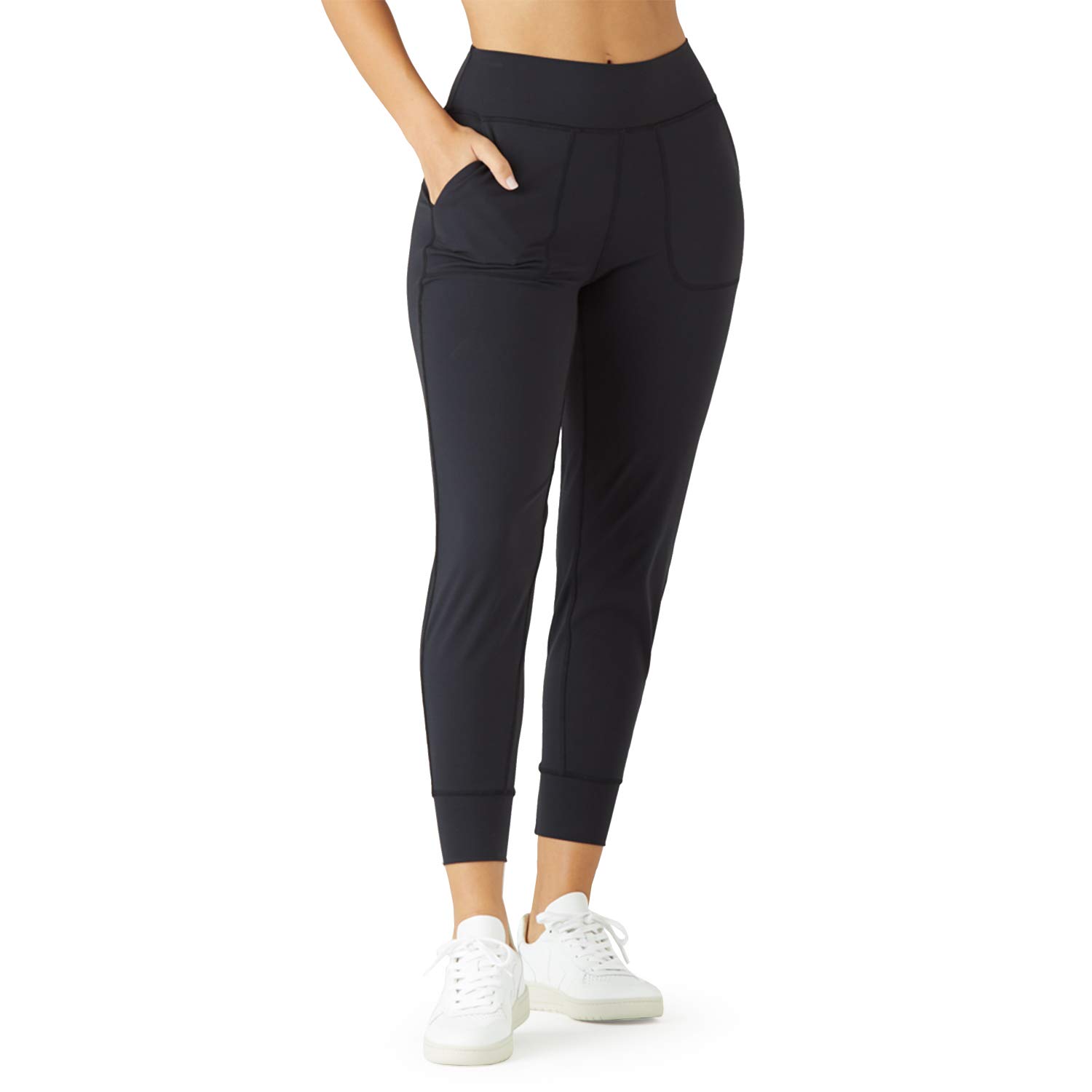 Glyder Pure Jogger Black - Women's Running Pants for Yoga, Gym & Casual Wear - High Waist Athletic Joggers with Pockets