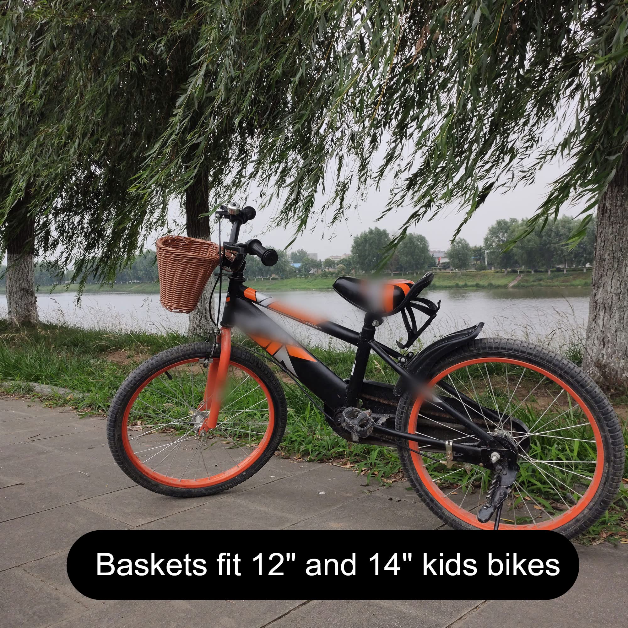 **Kids Bike Basket for Boys & Girls - Front Toddler Tricycle Basket, Strider Bike & Scooter Accessories - Perfect for Arts & Crafts, Bike Decorations & Outdoor Play**