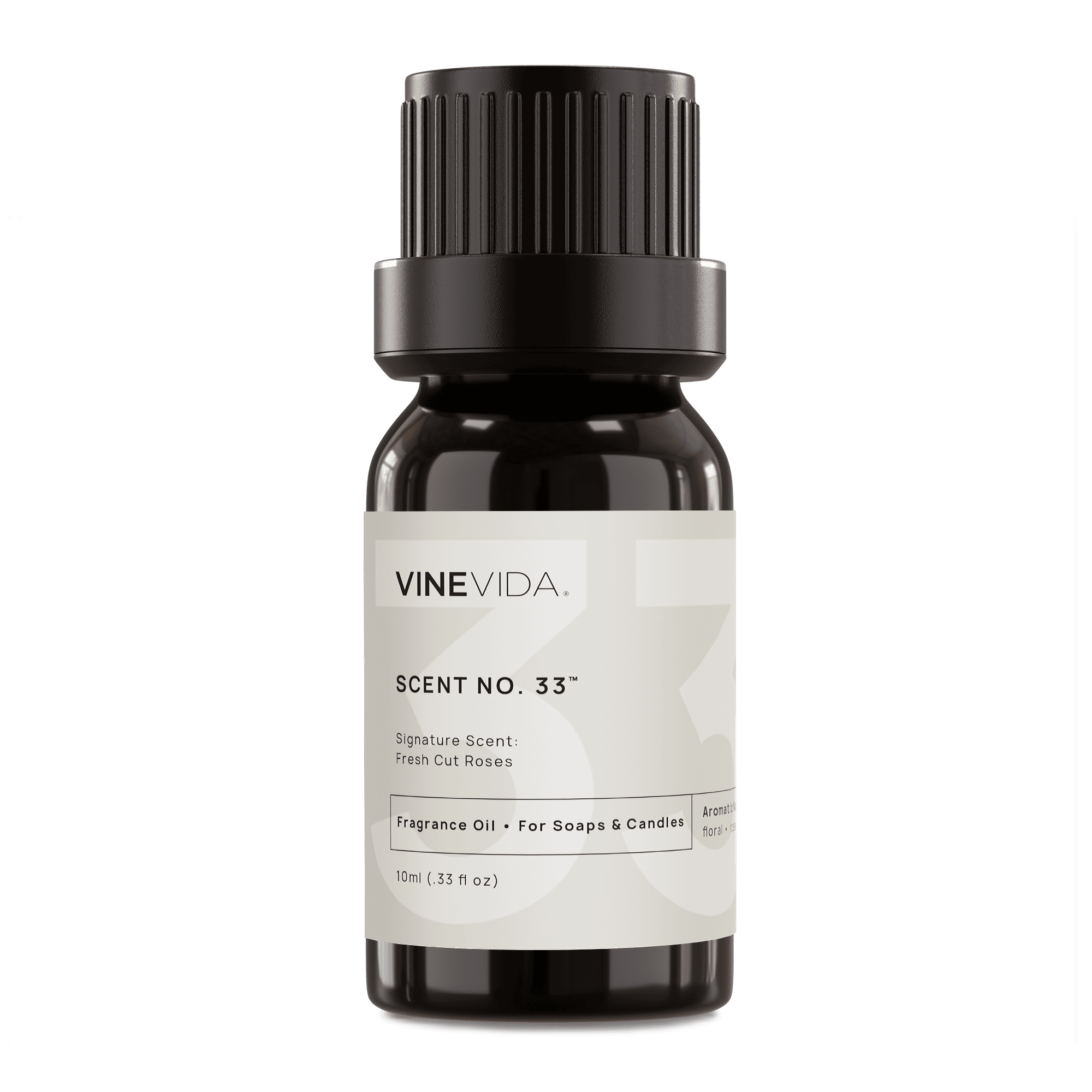 NO. 33 Fresh Cut Rose Fragrance Oil - Premium Scent for Handmade Soap, Candle Making, Diffusers & Home Fragrance - Floral Aromatherapy for Relaxation & Romantic Ambiance