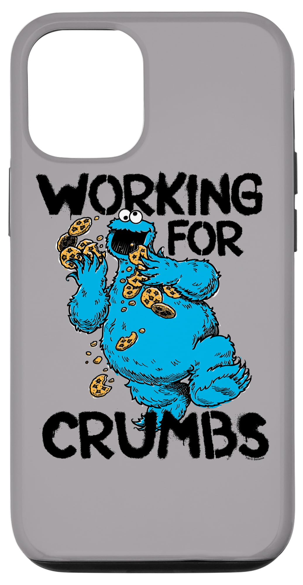 Sesame Street Cookie Monster iPhone 12/12 Pro Case - Cute Cookie Monster Phone Cover for iPhone 12 & 12 Pro - Perfect for Fans, Kids & Cookie Lovers - Great Gift for Birthdays & Holidays