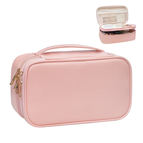 Travel Makeup Pouch Organizer Bag - Waterproof Cosmetic Case for Women, Perfect for Airplane Carry-on & Vacation Essentials Storage
