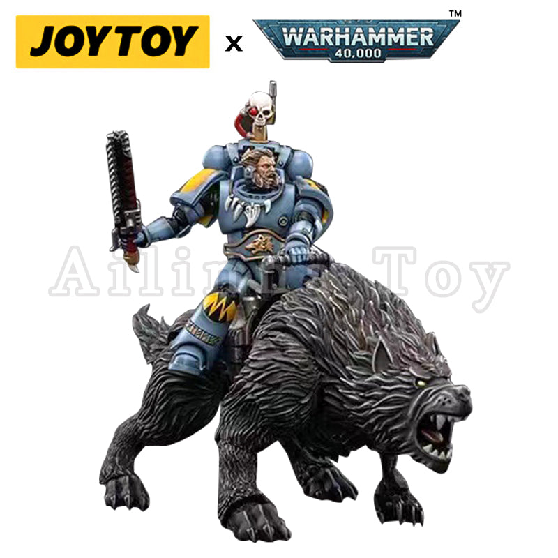 JOYTOY 1/18 Scale Warhammer 40K Space Wolves Thunderwolf Cavalry Frode Action Figure - Collectible Model for Warhammer Fans & Tabletop Gaming