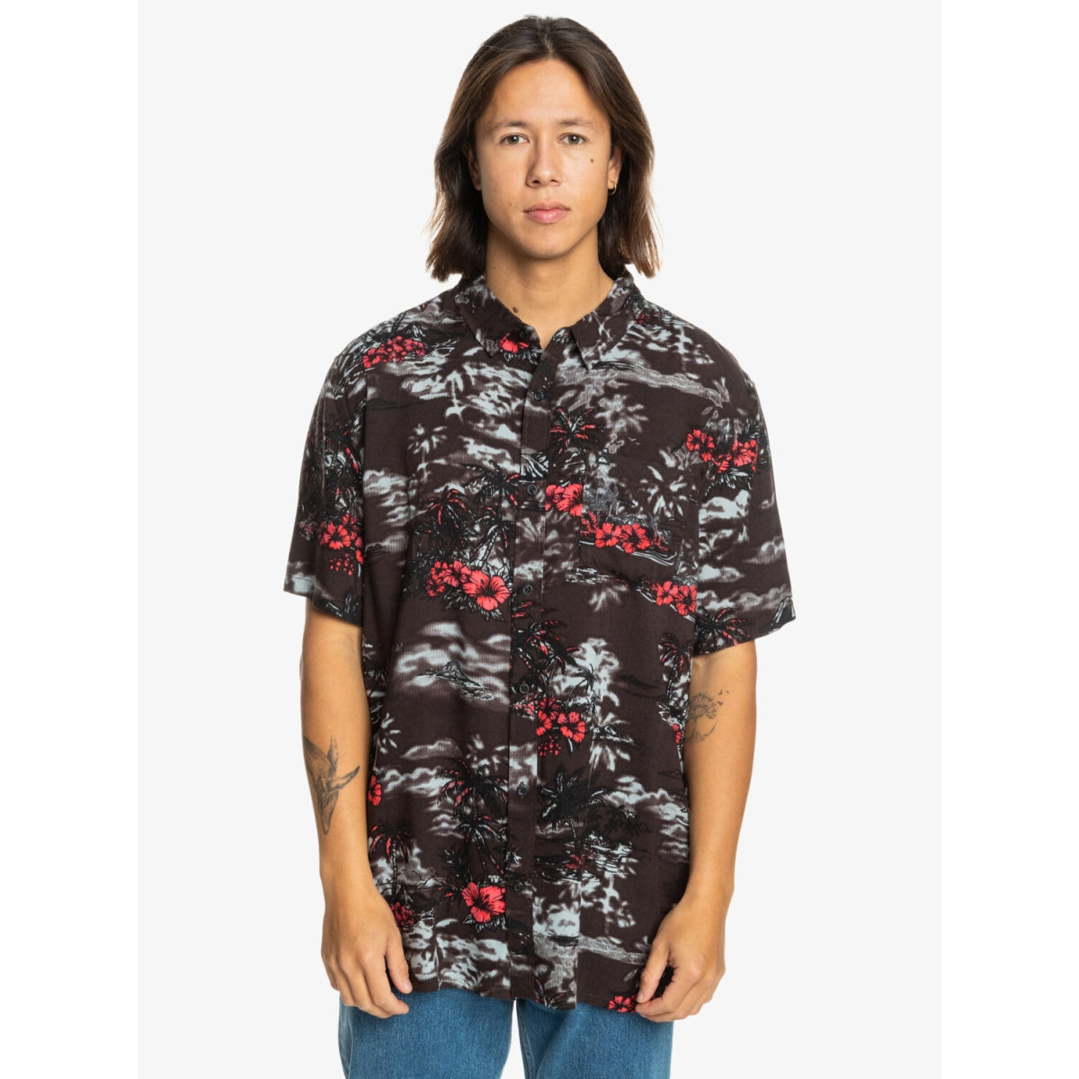 Quiksilver Longman Hill Men's Flannel Shirt - Soft & Durable Plaid Button-Up for Casual Wear, Outdoor Adventures & Layering