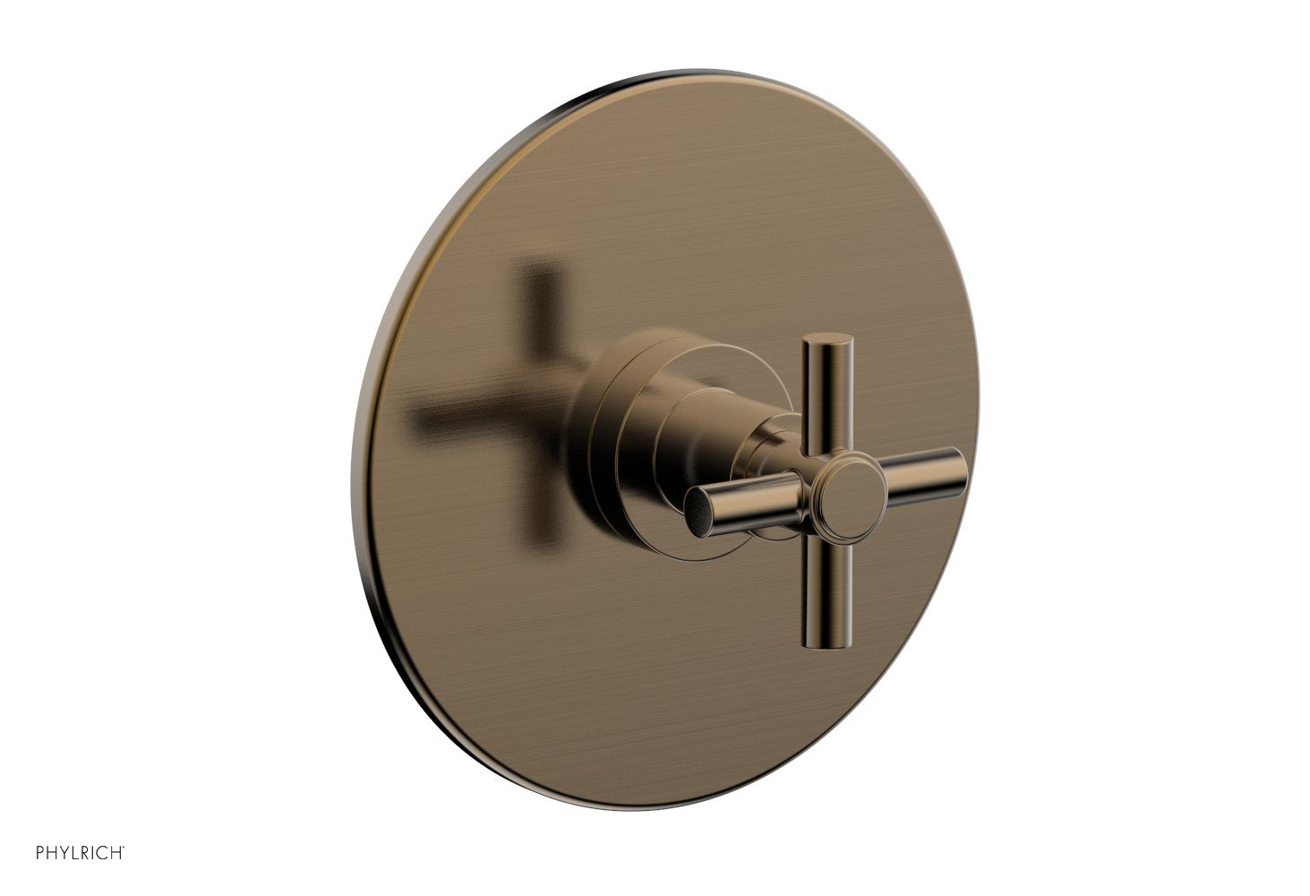 BASIC 1/2 Thermostatic Shower Trim with Tubular Cross Handle DTH134 - Perfect for Bathroom Renovation & Modern Shower Systems