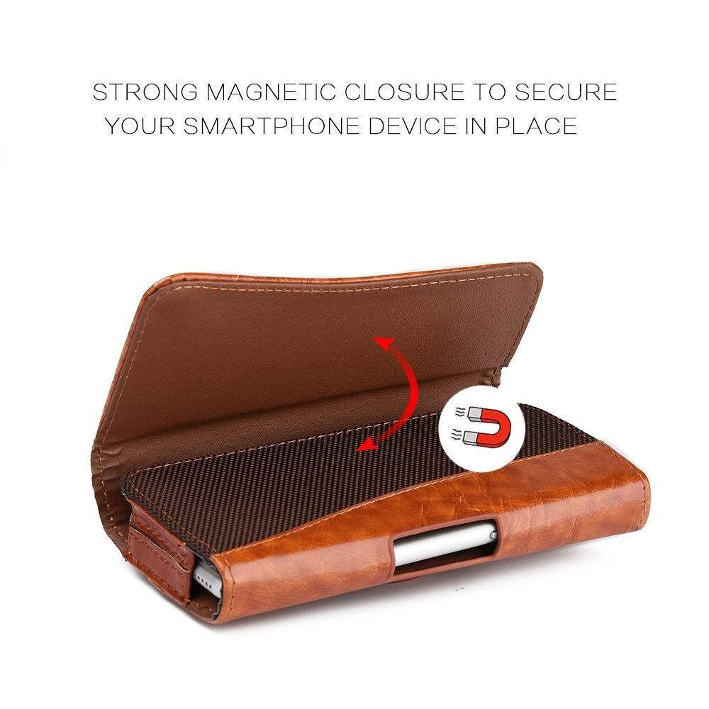Premium Tan Leather Wallet Pouch Belt Holster Case for Samsung Galaxy S25 Ultra/S25+/A16/A35/A25/A15/S24 Ultra/S24+/S23 Ultra - Slim Fit with Cover On | Perfect for Outdoor Activities, Travel & Daily Use
