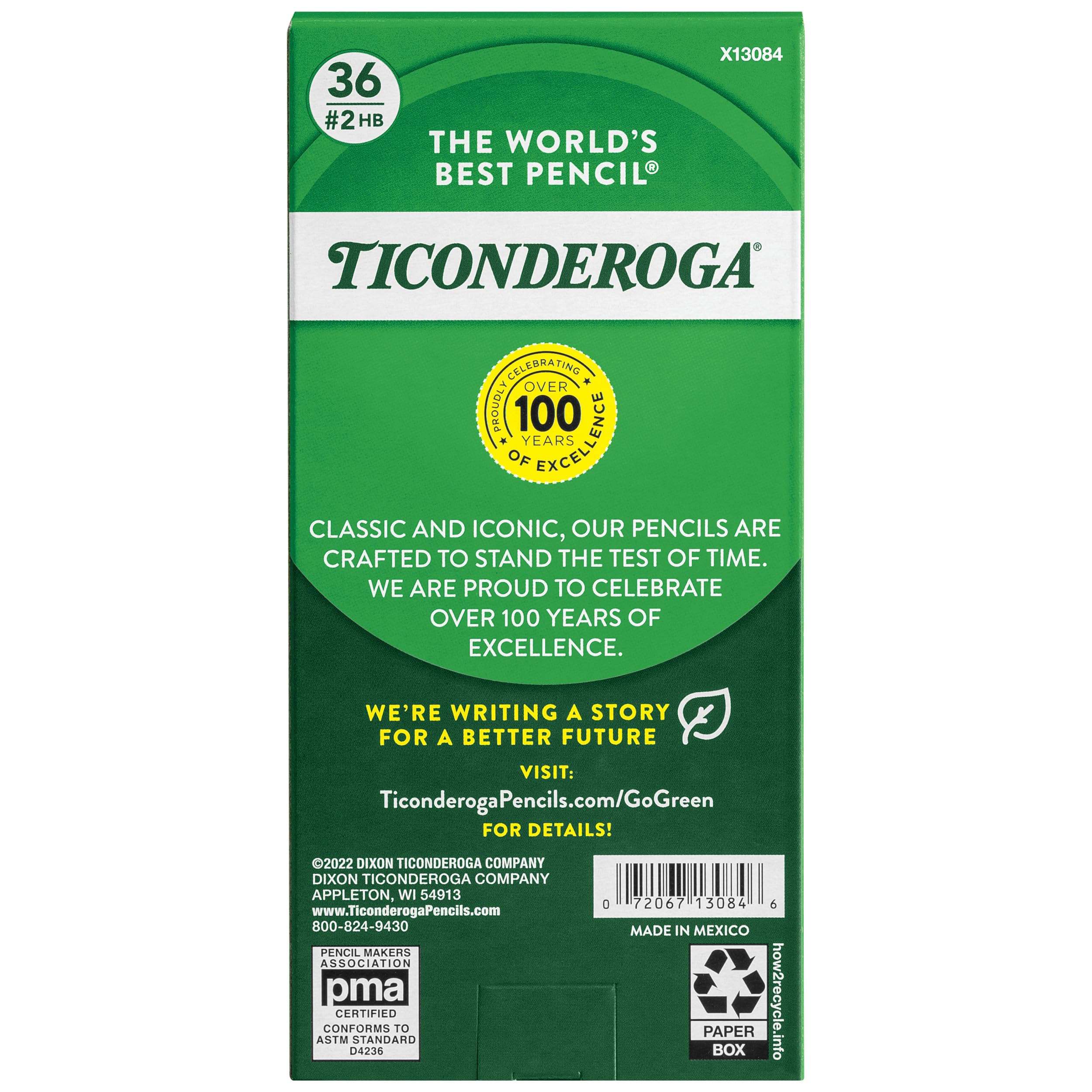 Ticonderoga Tri-Write Pencils, 2 HB Soft, 36 Count for Kids Writing & Drawing