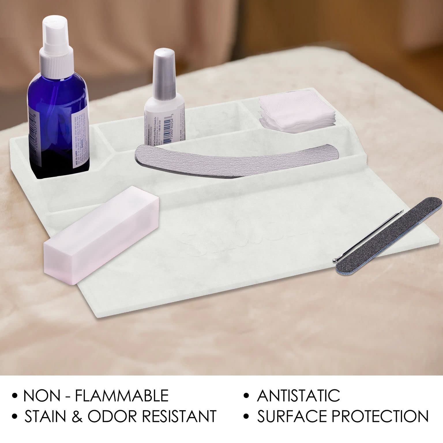 Marble Makeup Organizer Tray - Beauty Products & Tools Storage for Vanity, Bathroom, and Travel - Keep Essentials Neat & Within Reach