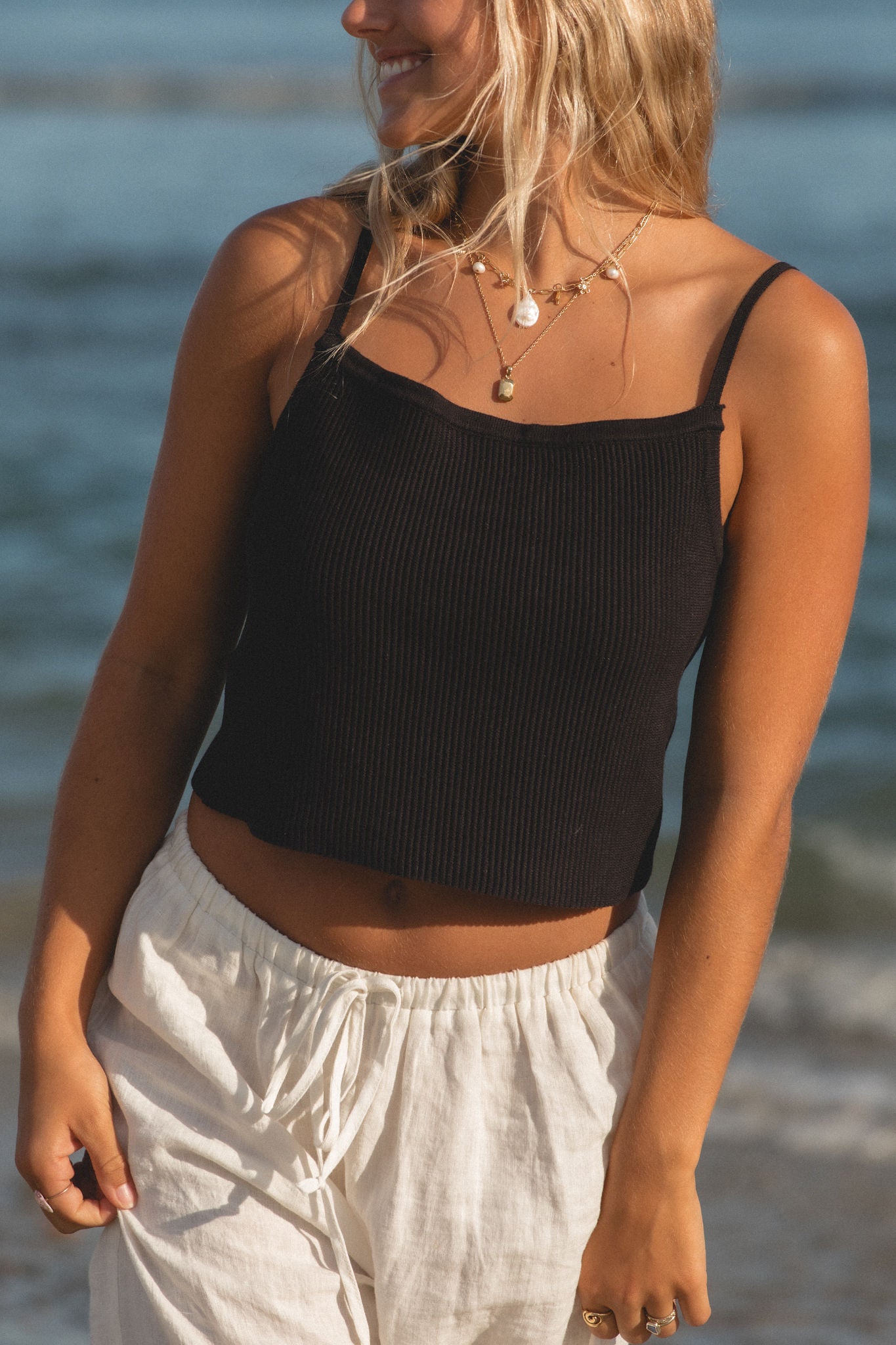 All Day Comfort Knit Cotton Tank Top for Women - Soft Breathable Casual Wear for Summer, Lounge, and Layering