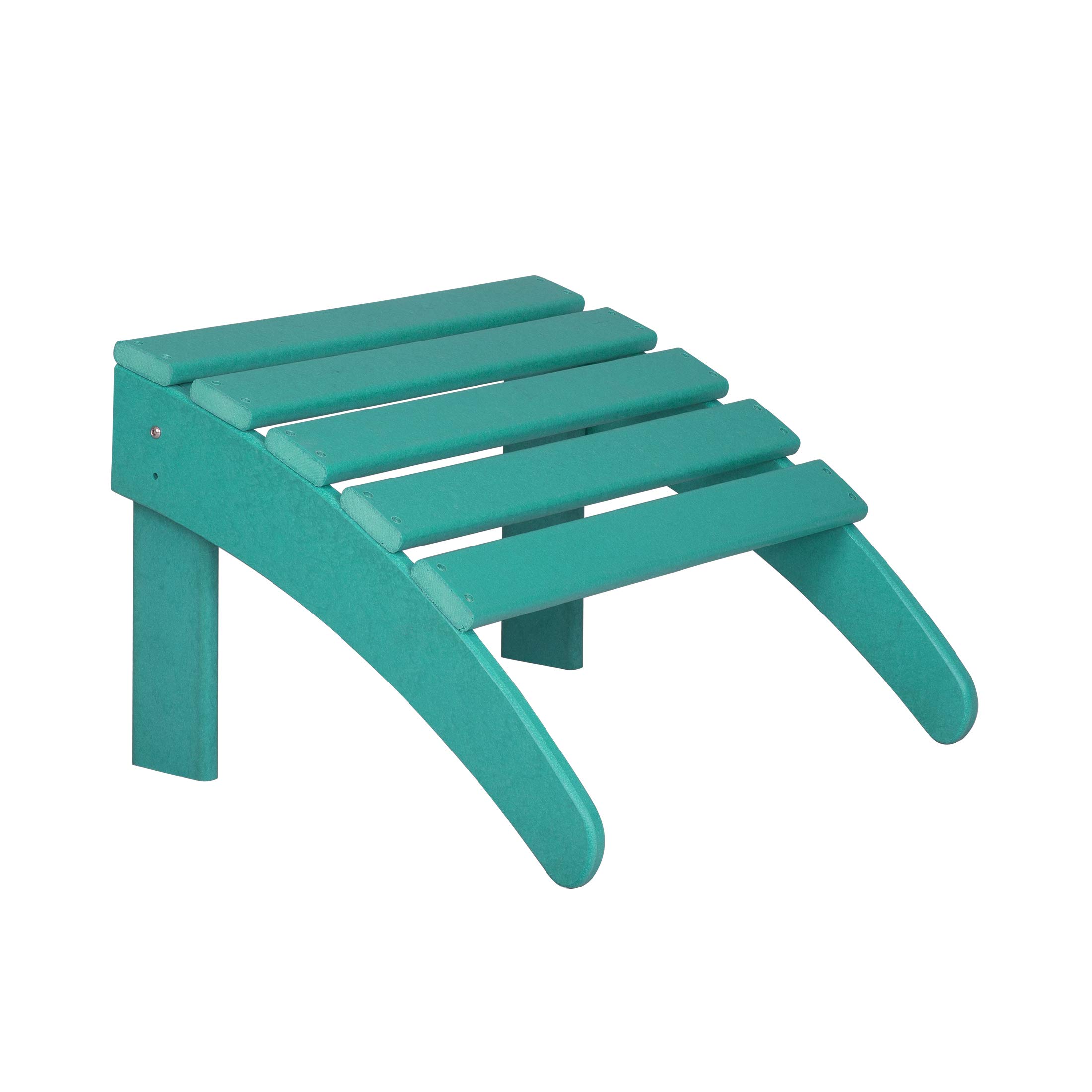 WestinTrends Malibu 2-Piece Outdoor Lounge Chair Set with Ottoman - All-Weather Poly Lumber Adirondack Folding Chairs for Patio, Poolside, Garden, Backyard & Beach - Turquoise - Perfect for Relaxing in Sun or Shade