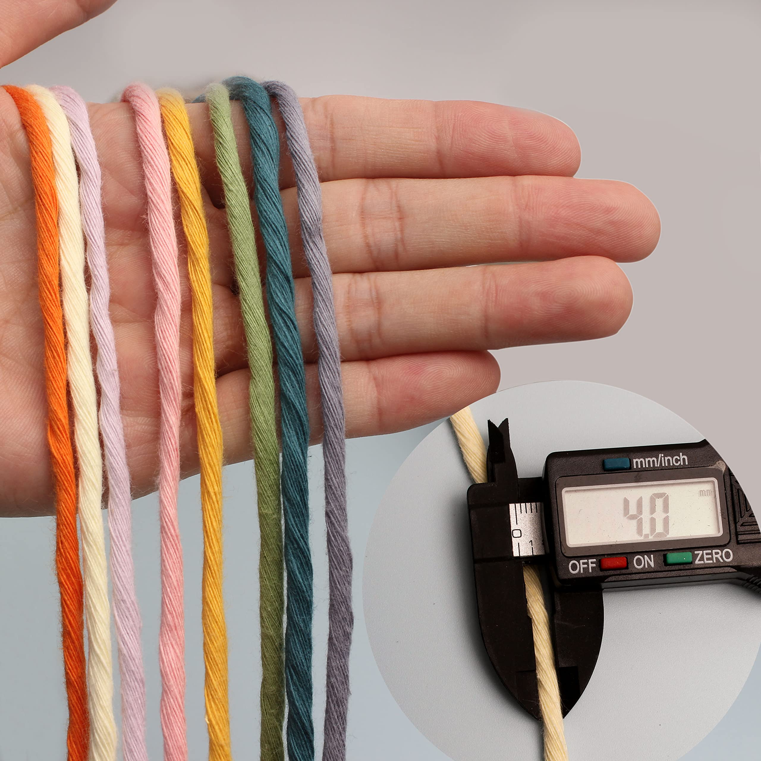 4mm Single Strand Macrame Cord 80m - Soft Cotton Rope for DIY Wall Hangings, Plant Hangers, Jewelry Making & Home Decor Crafts (Yellow) | Premium Macrame Yarn for Bohemian Style & Handmade Projects