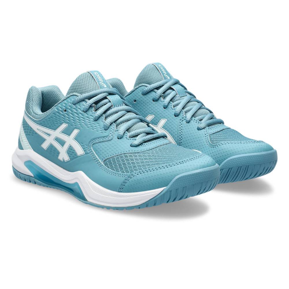 ASICS Gel-Dedicate 8 Wide Women's Tennis Shoes - Lightweight Comfort for Court Performance (Blue/White) | Perfect for Competitive Matches & Casual Play