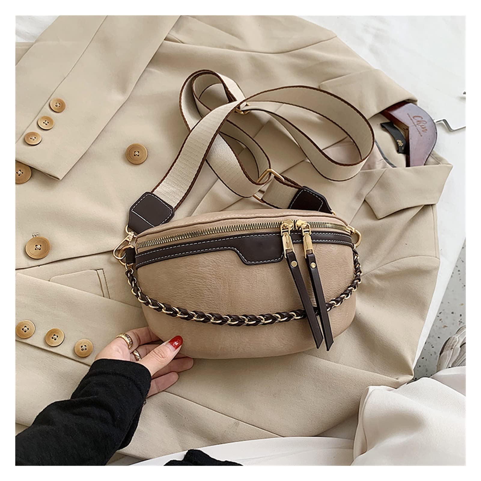 Stylish Women's Leather Waist Bag - Adjustable Fanny Pack, Chest Pack & Crossbody Shoulder Bag for Women (One Size, Color A) - Perfect for Travel, Gym, Running & Everyday Use