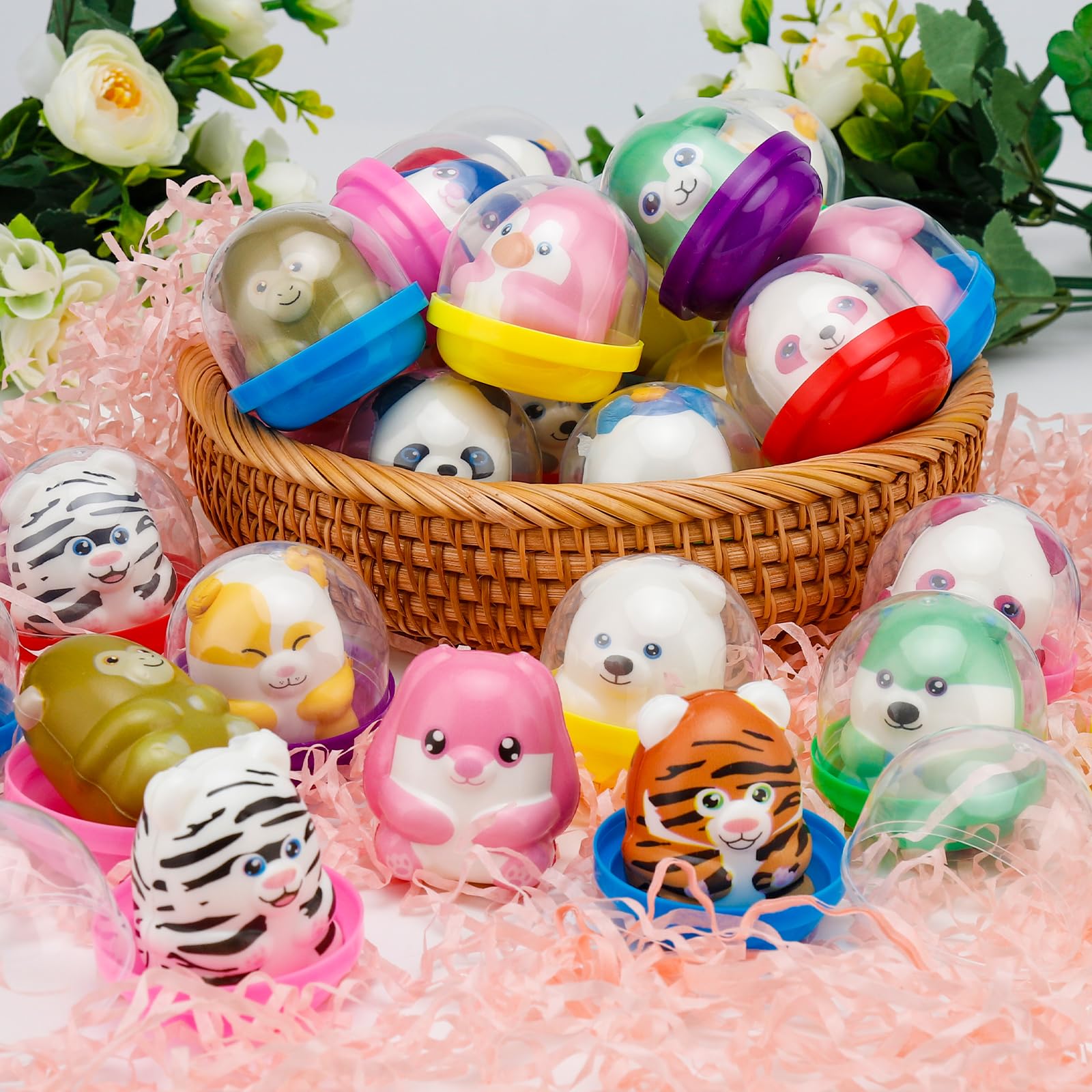 30 Pack Slow Rising Stress Relief Squishy Animal Toys for Kids - Party Favors, Birthday Goodie Bag Stuffers, Classroom Prizes & Claw Machine Toys - Fun Sensory Fidget Toys for Stress Relief, Birthday Parties & School Rewards