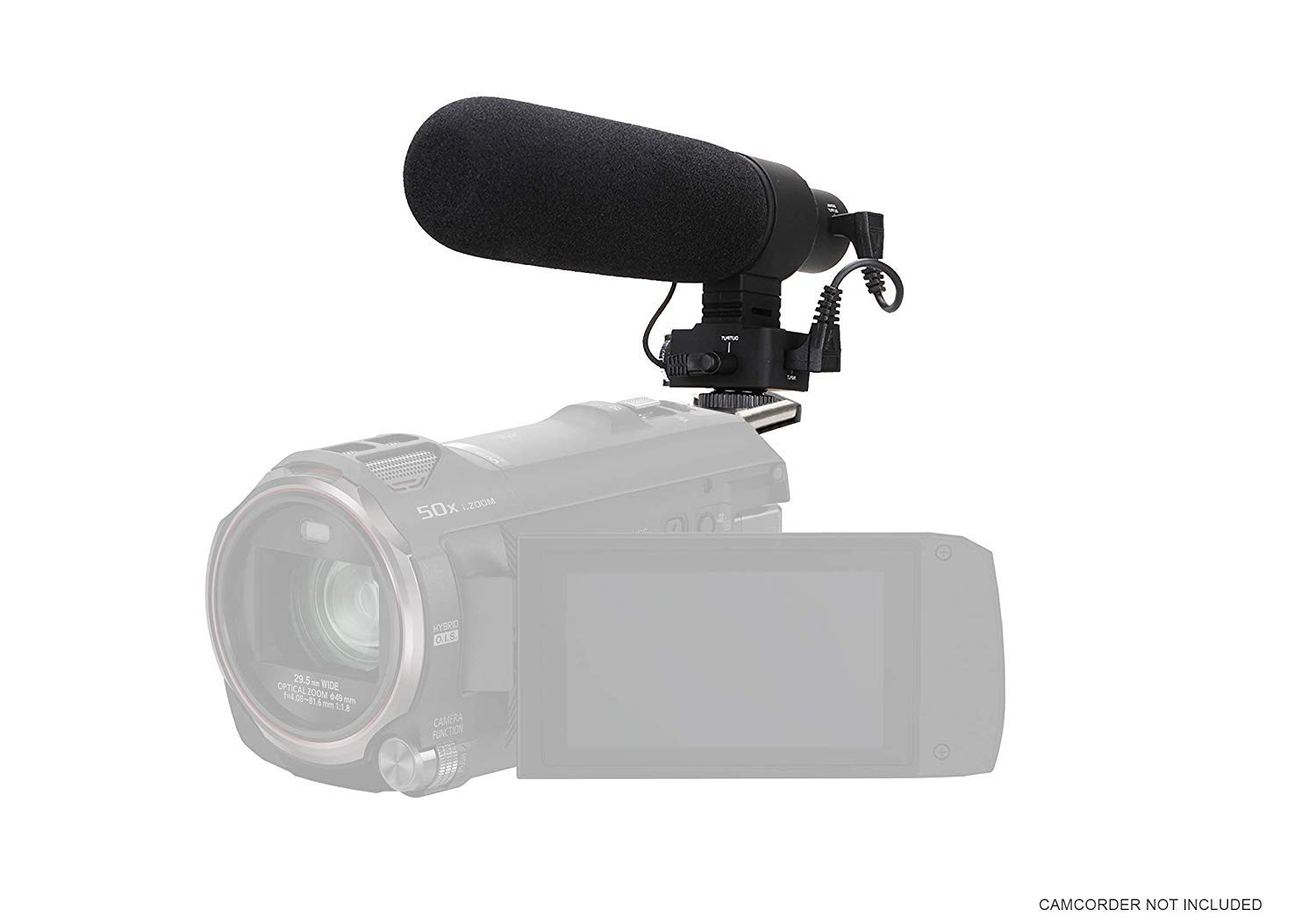 Professional Super Cardioid Shotgun Microphone for Sony FDR-AX33 Camera - Stereo Recording with Dead Cat Wind Muff for Outdoor Vlogging, Interviews & Film Production