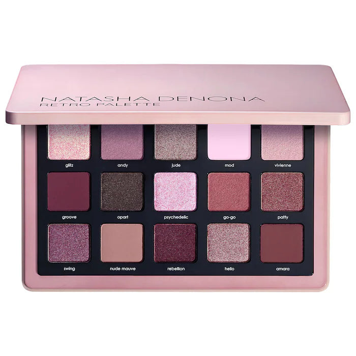 Natasha Denona Retro Eyeshadow Palette - Highly Pigmented, Long-Lasting Makeup for Professional & Everyday Looks | Perfect for Parties, Weddings & Special Occasions