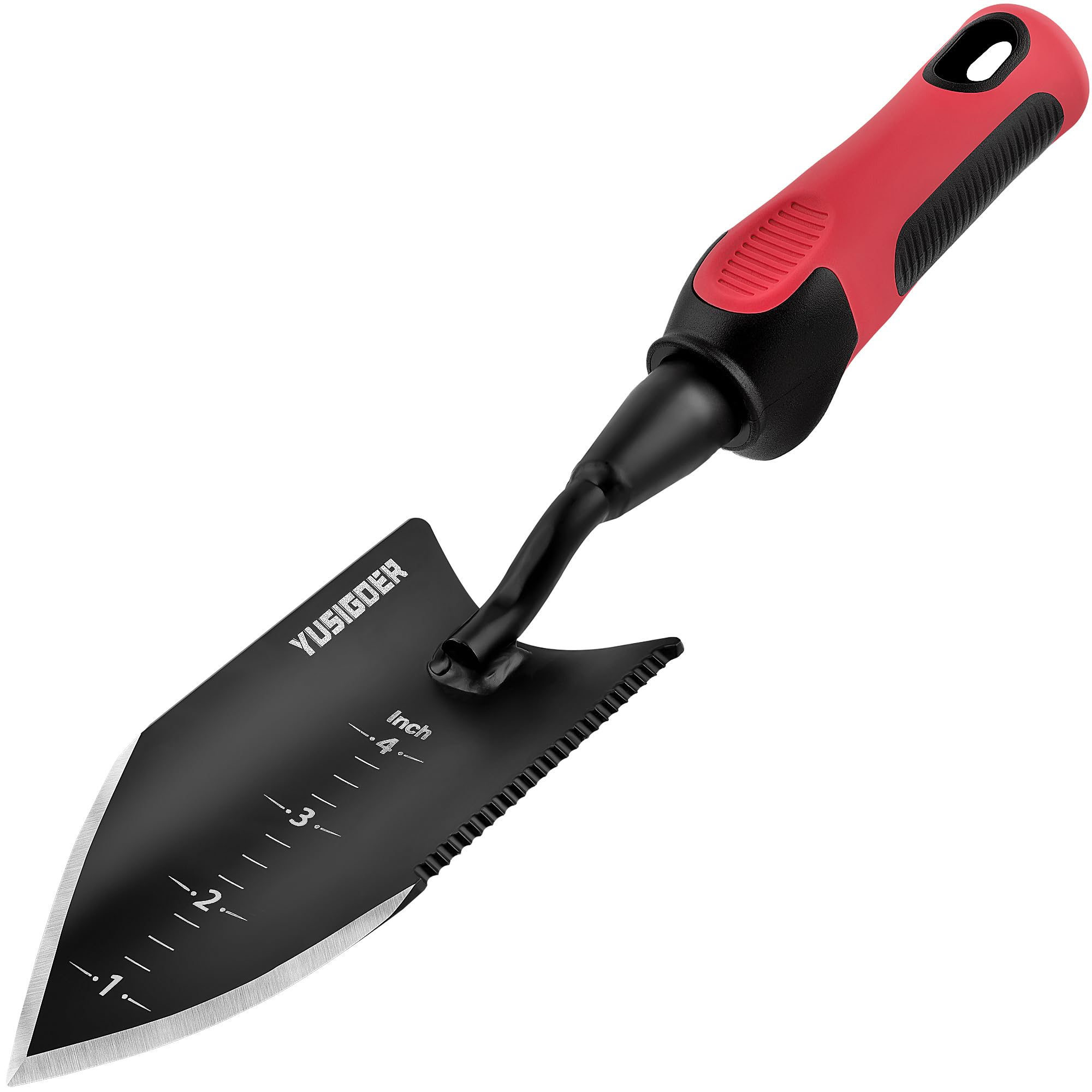 Premium Stainless Steel Garden Hand Tools Set - Heavy Duty Planting Trowel & Weeding Shovel with Ergonomic Red Handle - Ideal for Gardening, Landscaping, Planting Flowers & Vegetables