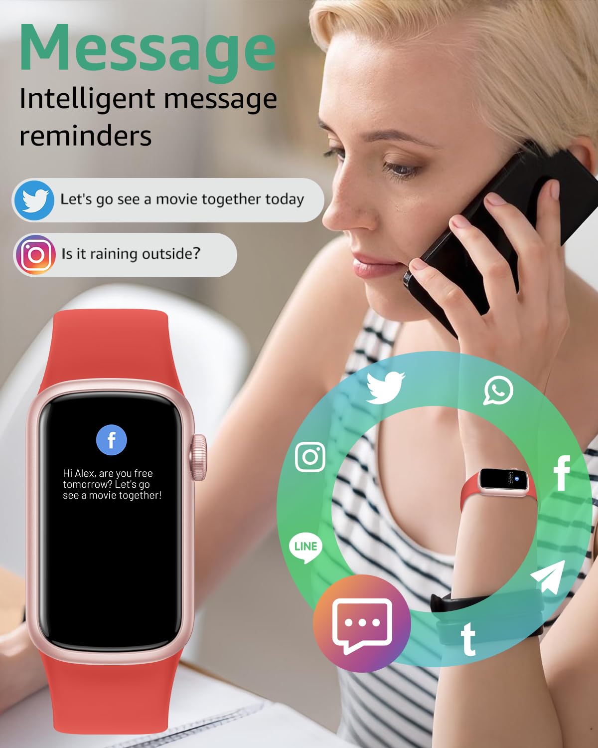 IMFRCHCS Fitness Tracker Smart Watch - 1.47