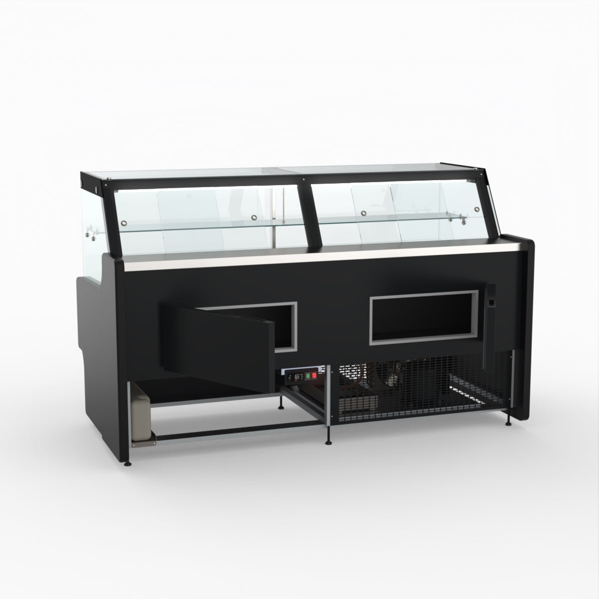 2 Meter AG Deli Showcase Glass Display Case - Perfect for Supermarkets, Delis & Bakeries to Showcase Fresh Food & Pastries