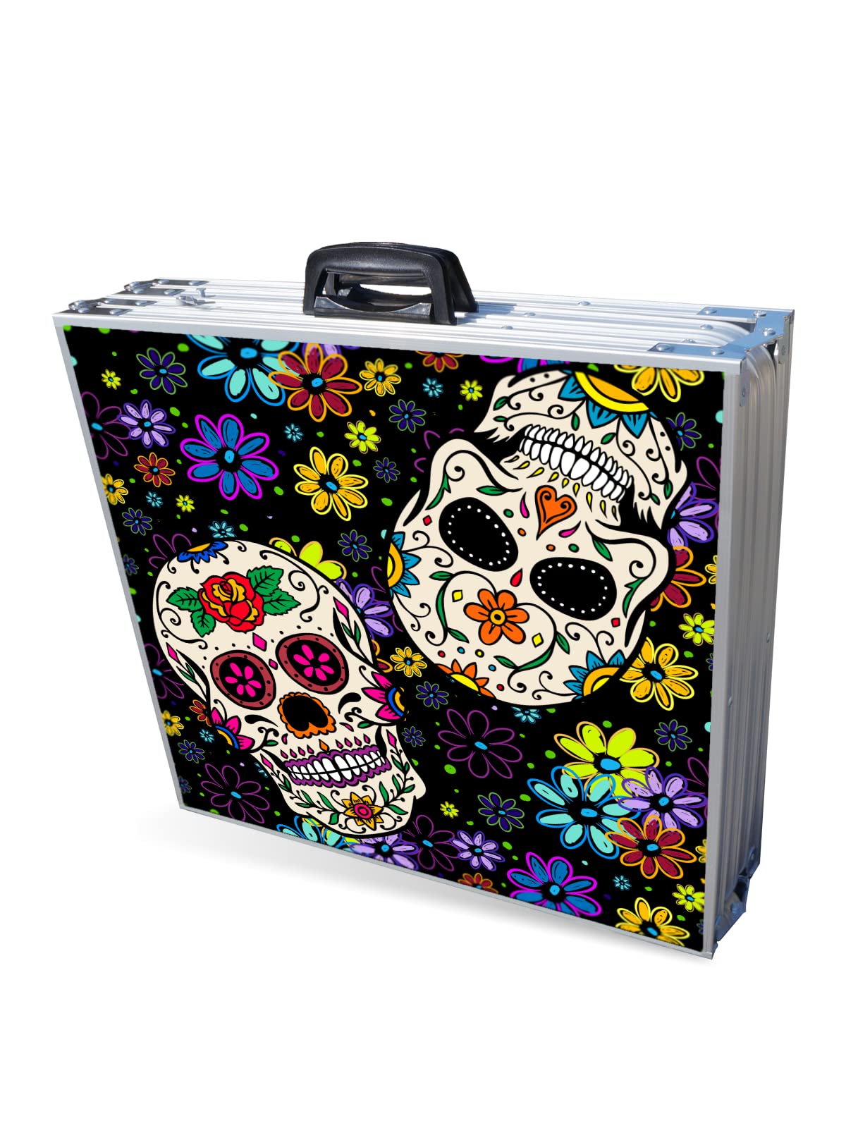 **8-Foot Folding Beer Pong Table - Dia de Los Muertos Edition | Portable Party Game Table for Outdoor & Indoor Events, Tailgates, and College Parties**