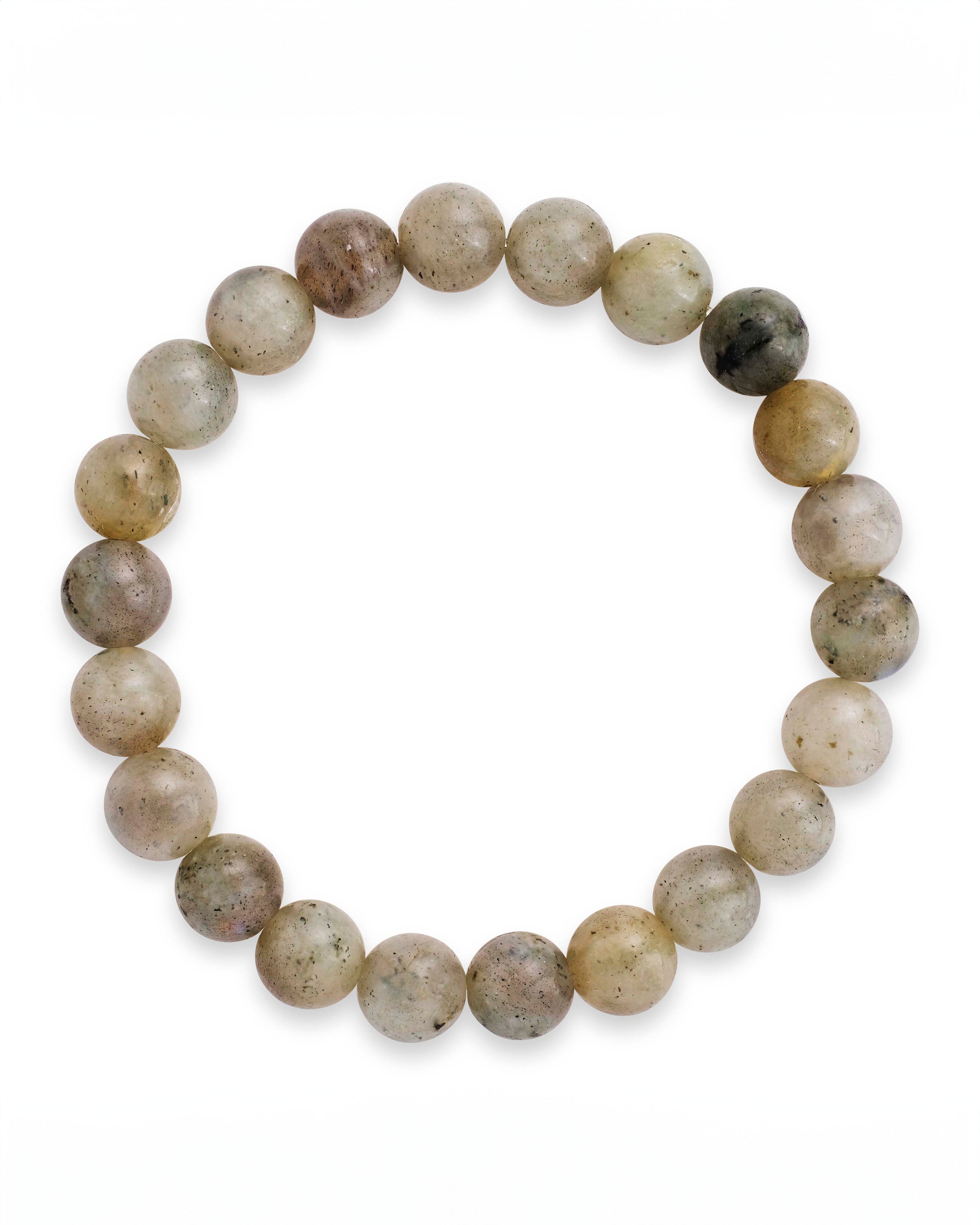 Natural Labradorite Beaded Stretch Bracelet for Women - Healing Crystal Jewelry for Energy Protection & Chakra Balancing | Perfect for Meditation, Yoga & Spiritual Gifts