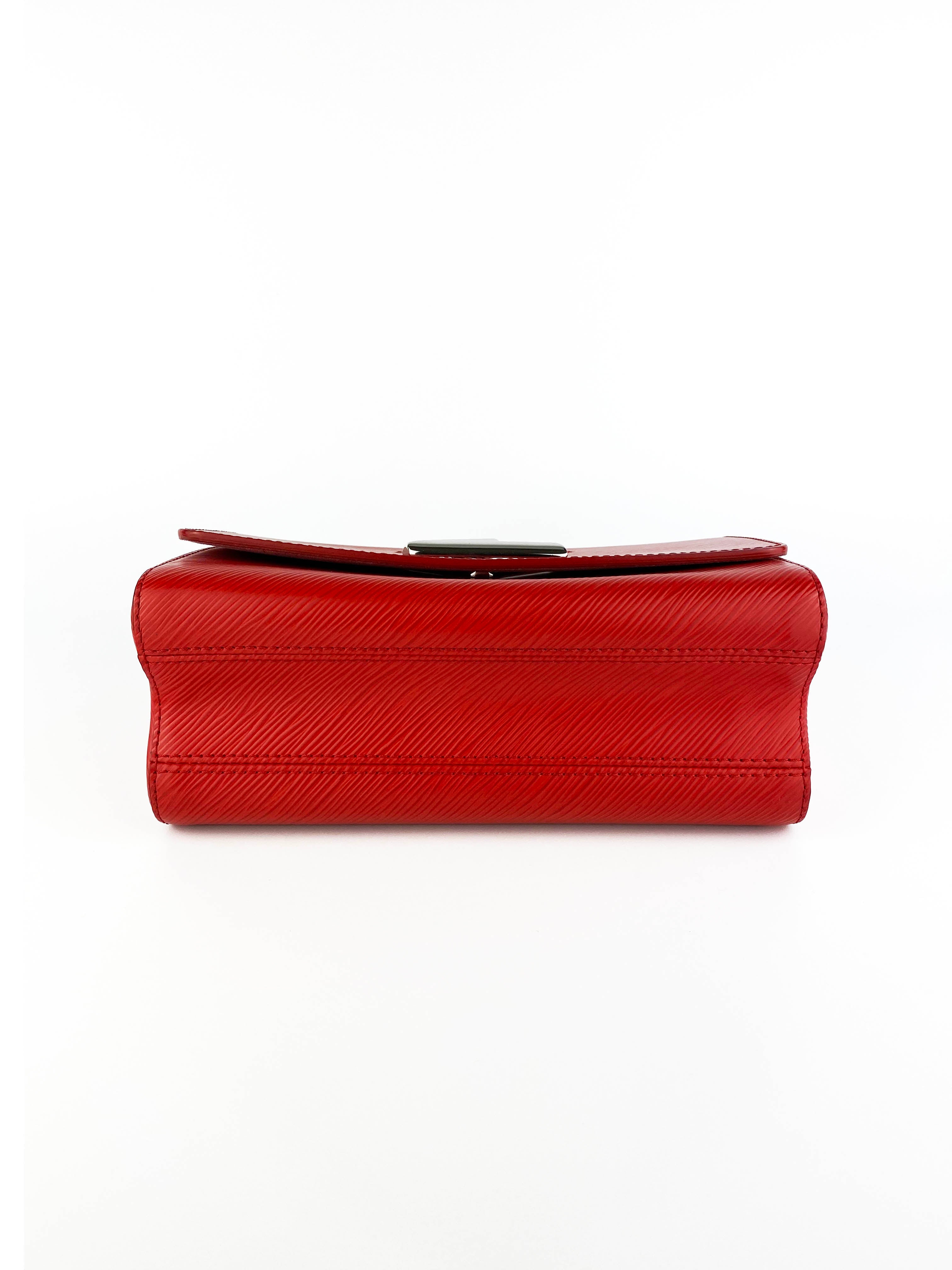 Authentic Louis Vuitton Epi Leather Twist MM Handbag in Red - Luxury Crossbody Bag for Women, Perfect for Work, Travel & Evening Events