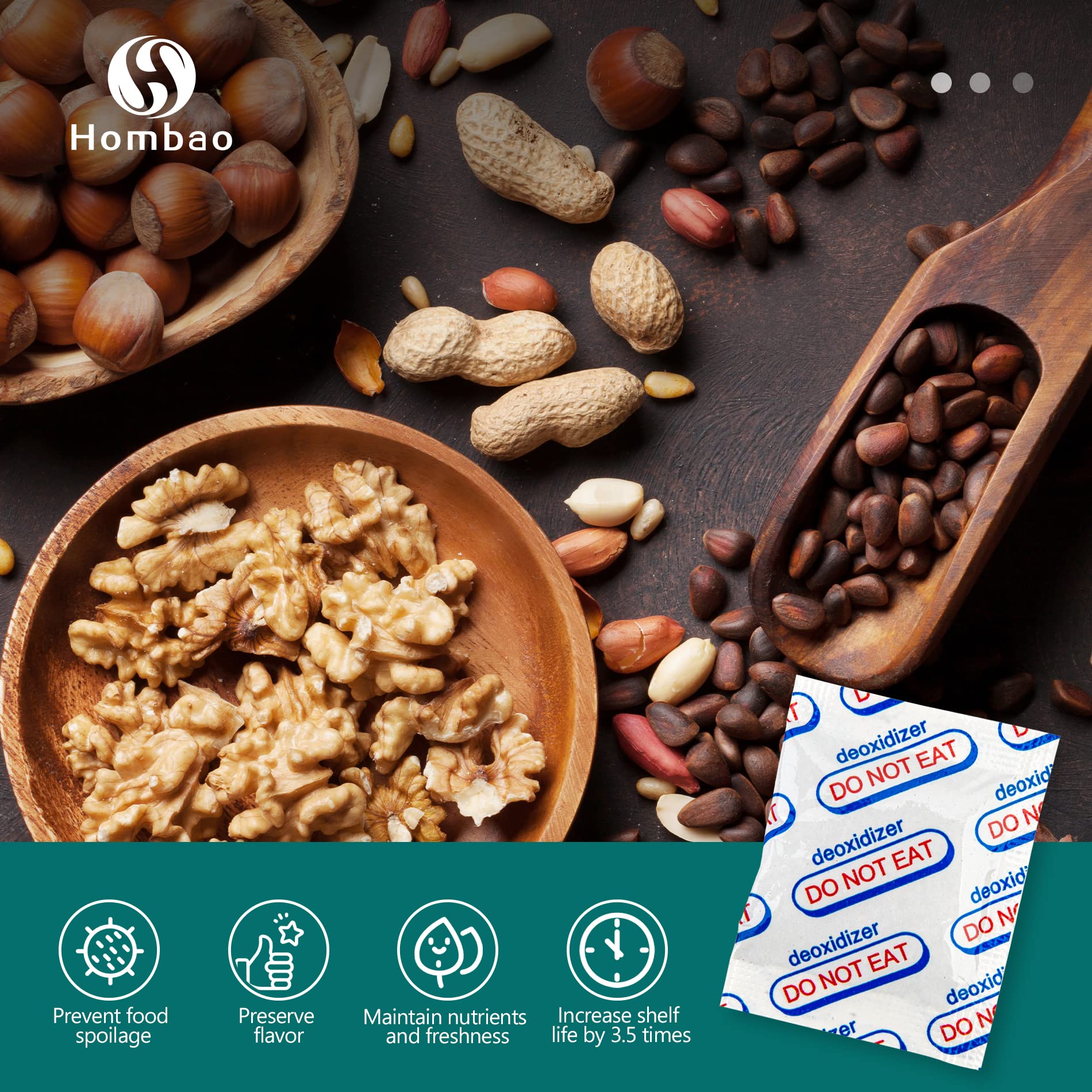 200 Packs 100CC Food Grade Oxygen Absorbers (10 Packs x 1 Vacuum Bag) - Extend Shelf Life for Dry Foods, Nuts, Grains & Spices | Perfect for Long Term Food Storage, Mylar Bags & Emergency Preparedness Kits