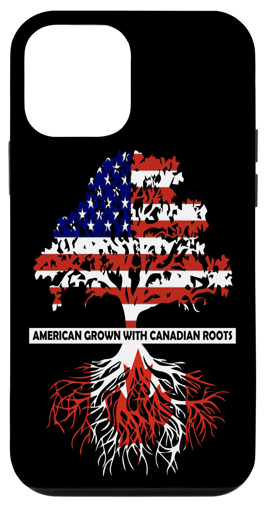 iPhone 12 Mini Phone Case with USA & Canada Flags - Durable Protective Cover for iPhone 12 Mini - Perfect for Travel, National Pride & Everyday Use